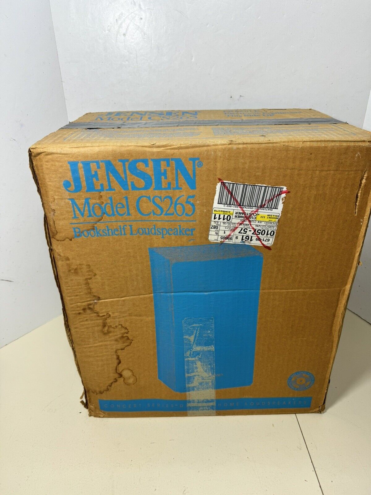 Vintage Jensen Speakers CS265 Bookshelf 50 W 100 W Max New Old Stock (rm)
