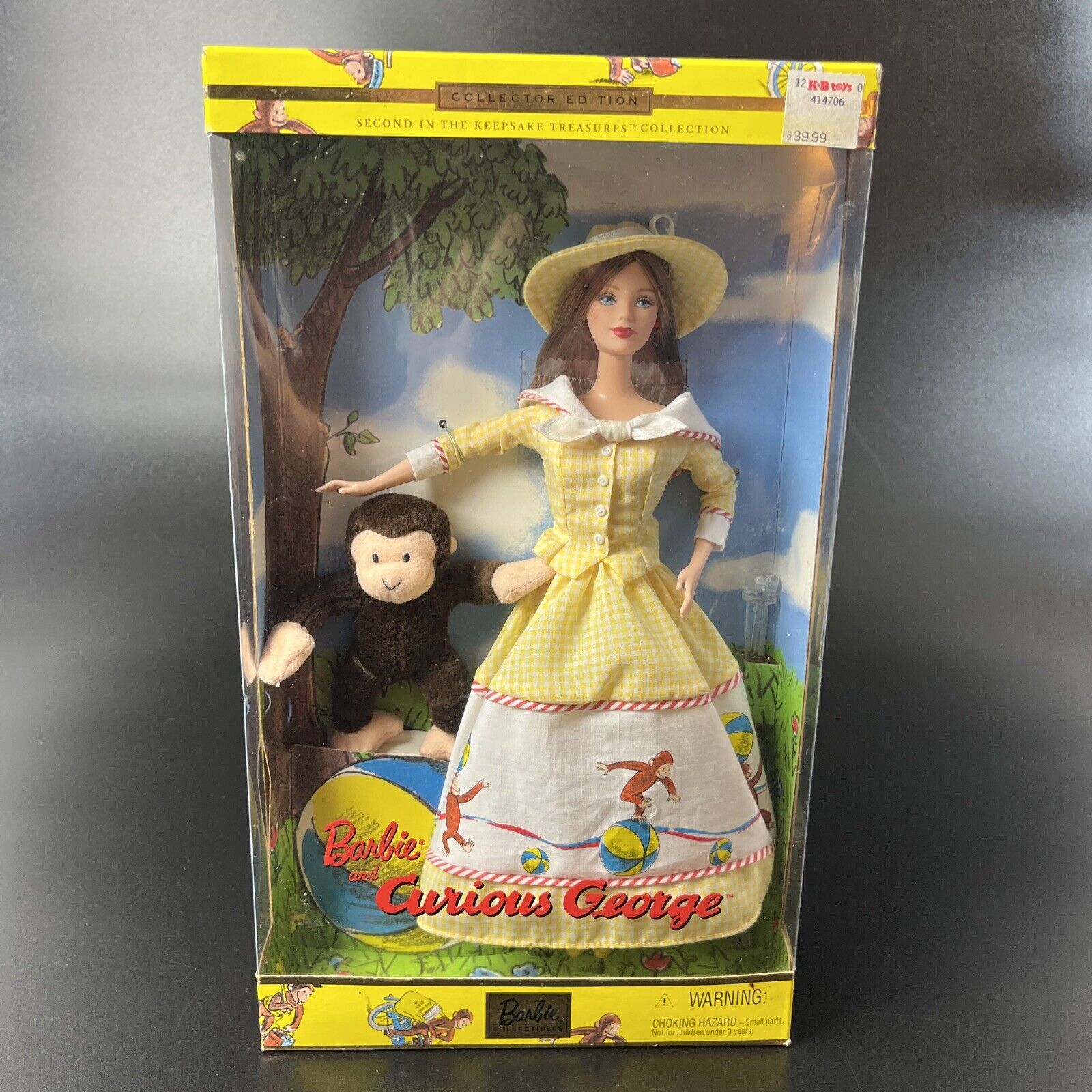 Barbie and Curious George Doll Set Keepsake Treasures Collection 2000 Mattel New
