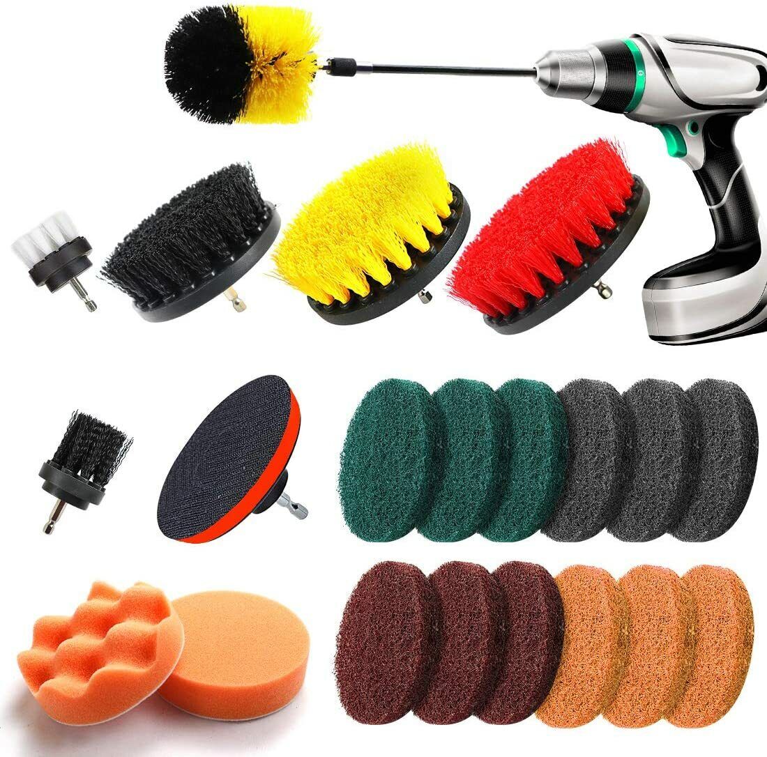 14/22x Drill Brush Attachment Set Multi Purpose Deep Cleaning Kit Power Scrubber