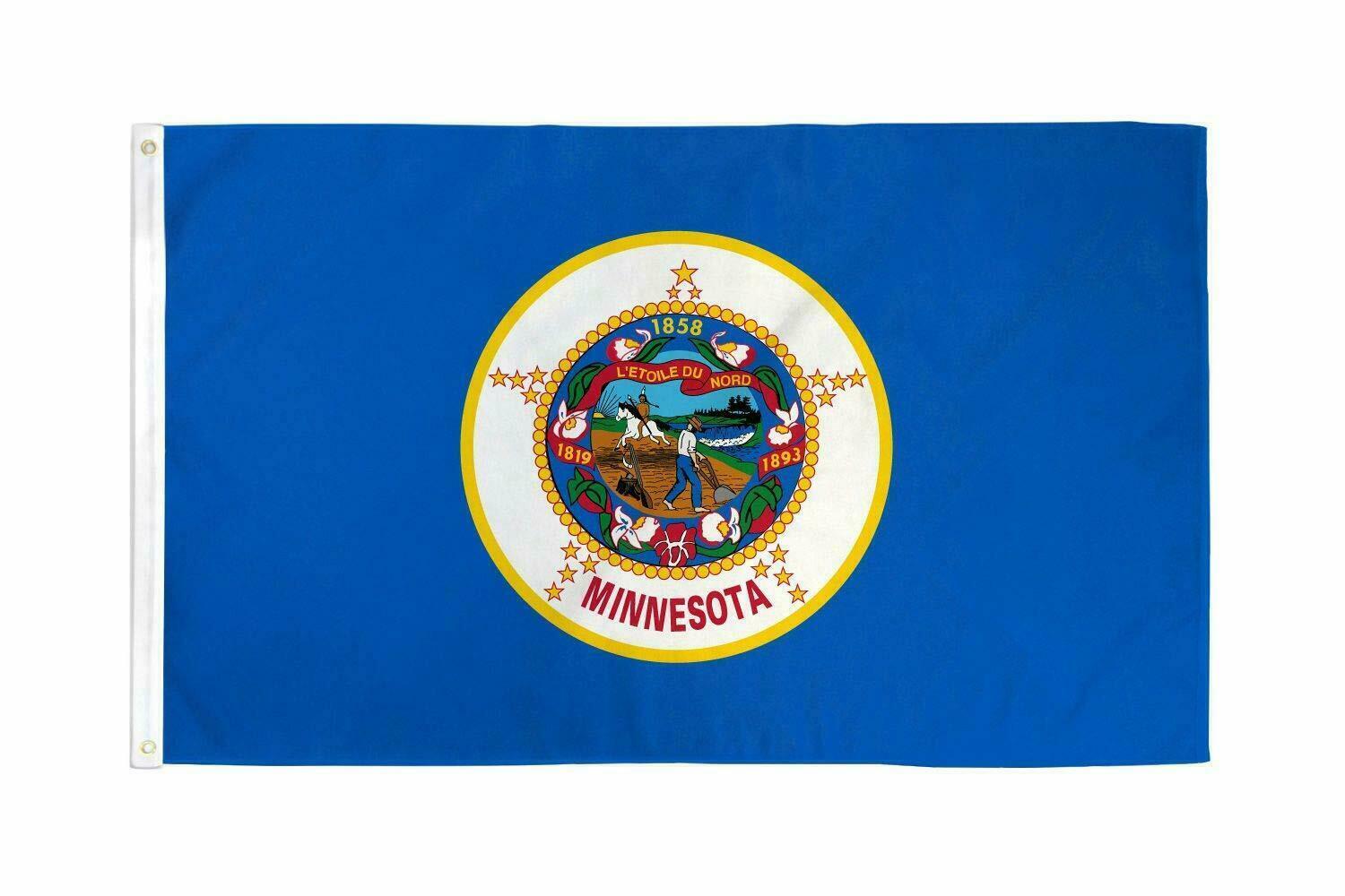 State of Minnesota Flag 100D 3x5FT MN Midwest Dorm Gift Man Cave St Paul