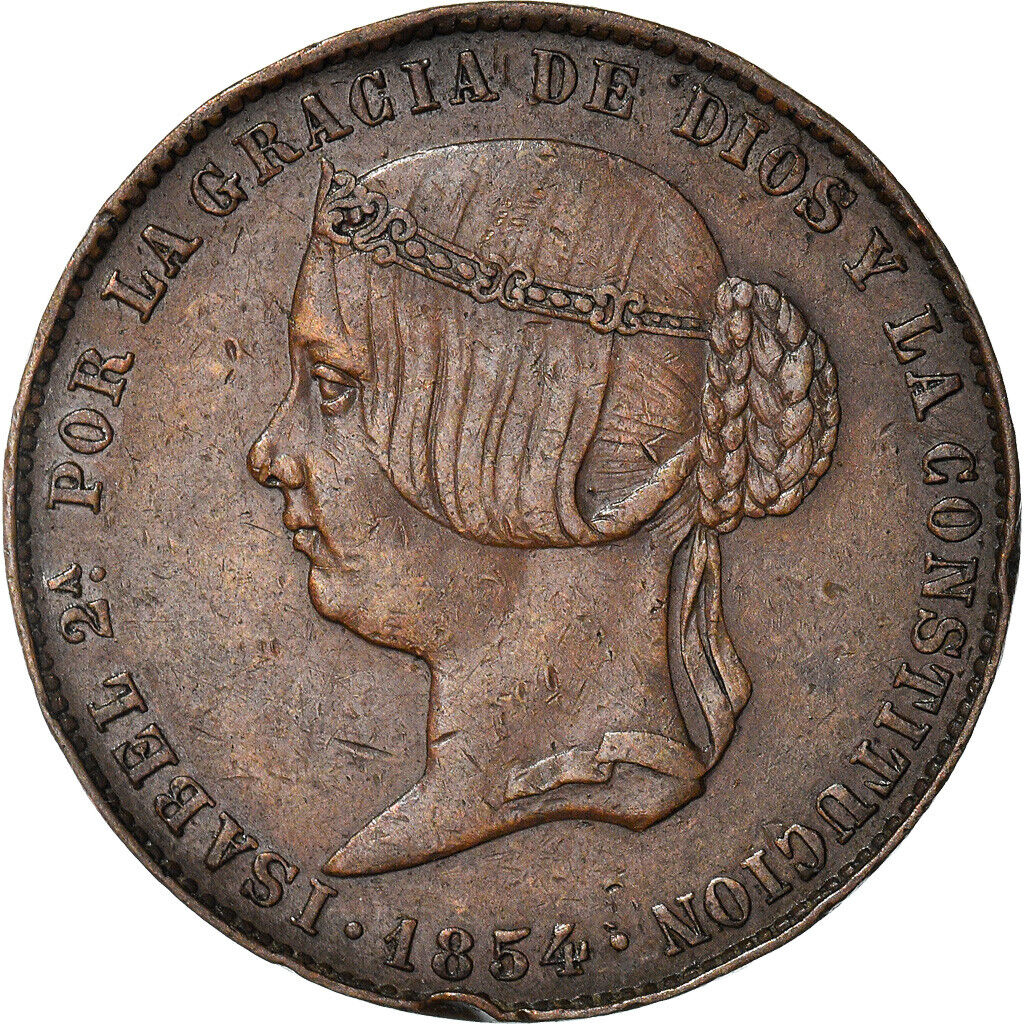 [#971254] Coin, Spain, Isabel II, 25 Centimos, 1854, Madrid, Prueba - Essai, AU