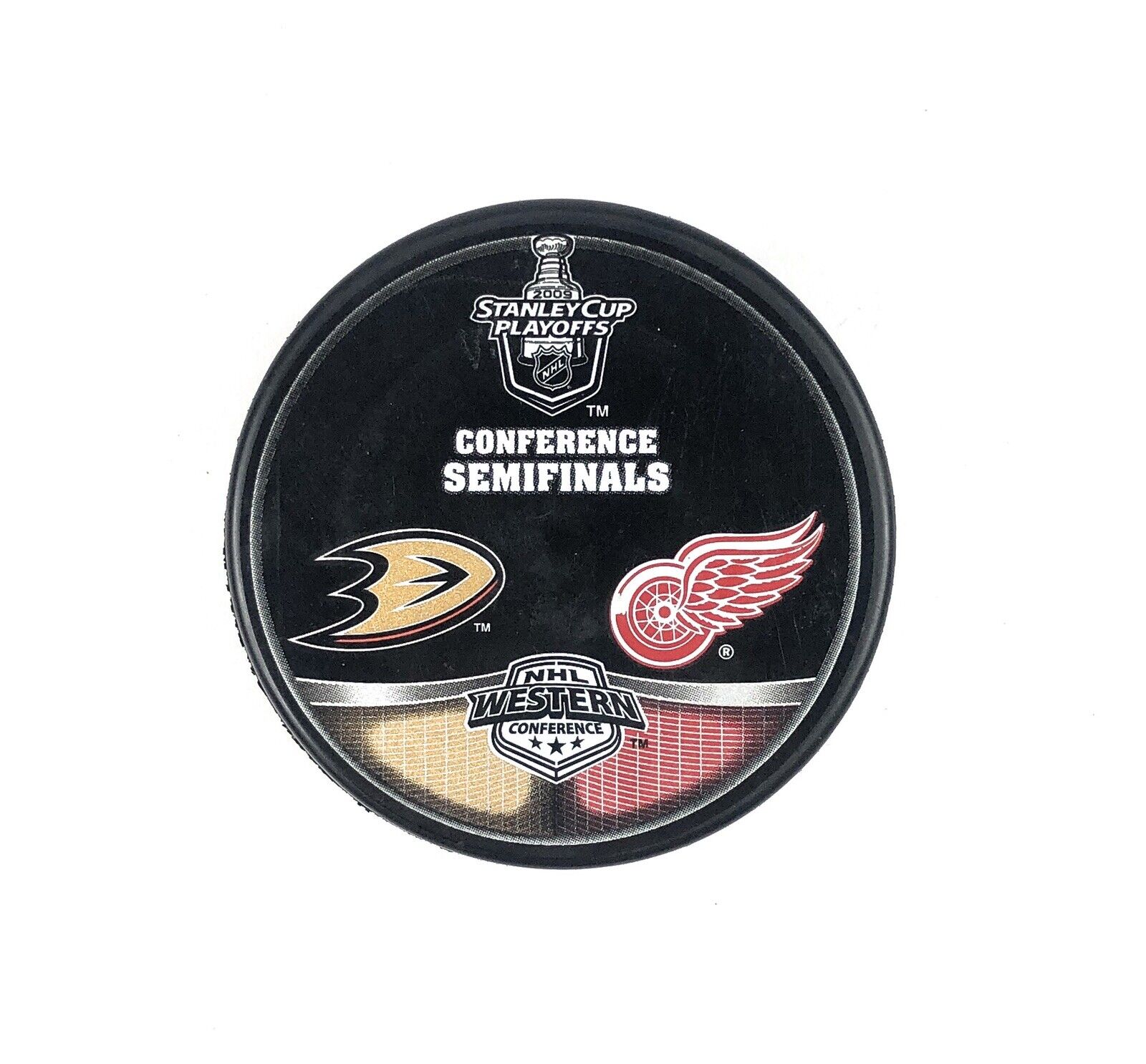 2009 Stanley Cup Detroit Red Wings VS Anaheim Ducks Official NHL Hockey Puck