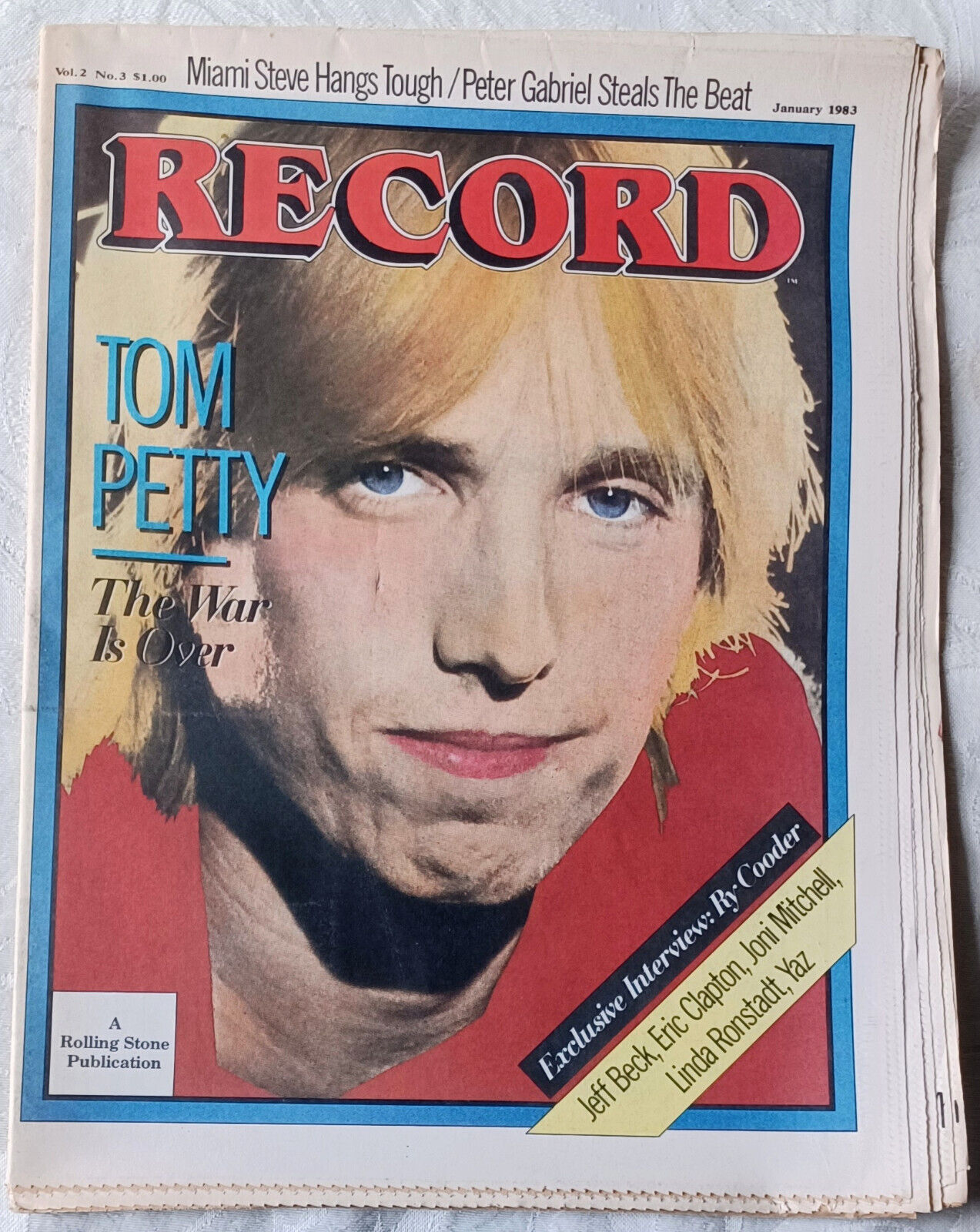 Record Magazine January 1983 Tom Petty Ry Cooder Peter Gabriel Eric Clapton TF12