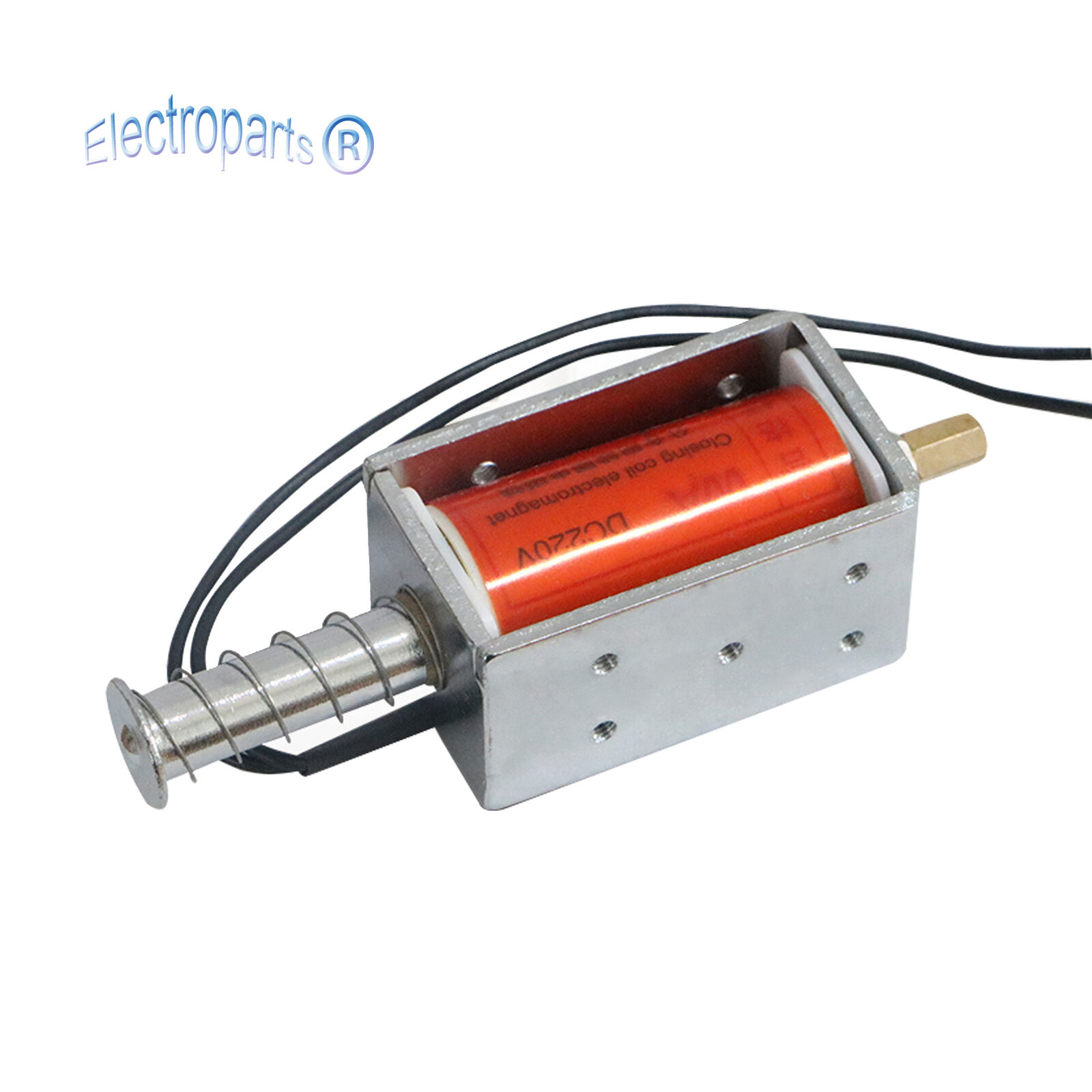 12V DC Long-stroke Solenoid Electromagnet Electric Magnet Push-Pull Actuator US