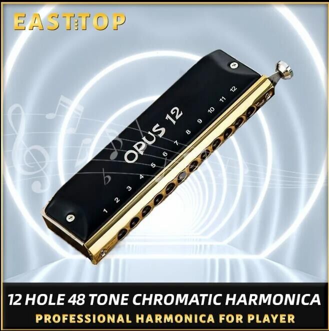 EASTTOP 12hole chromatic harmonica Key of C professional Chromatic Mouth Organ