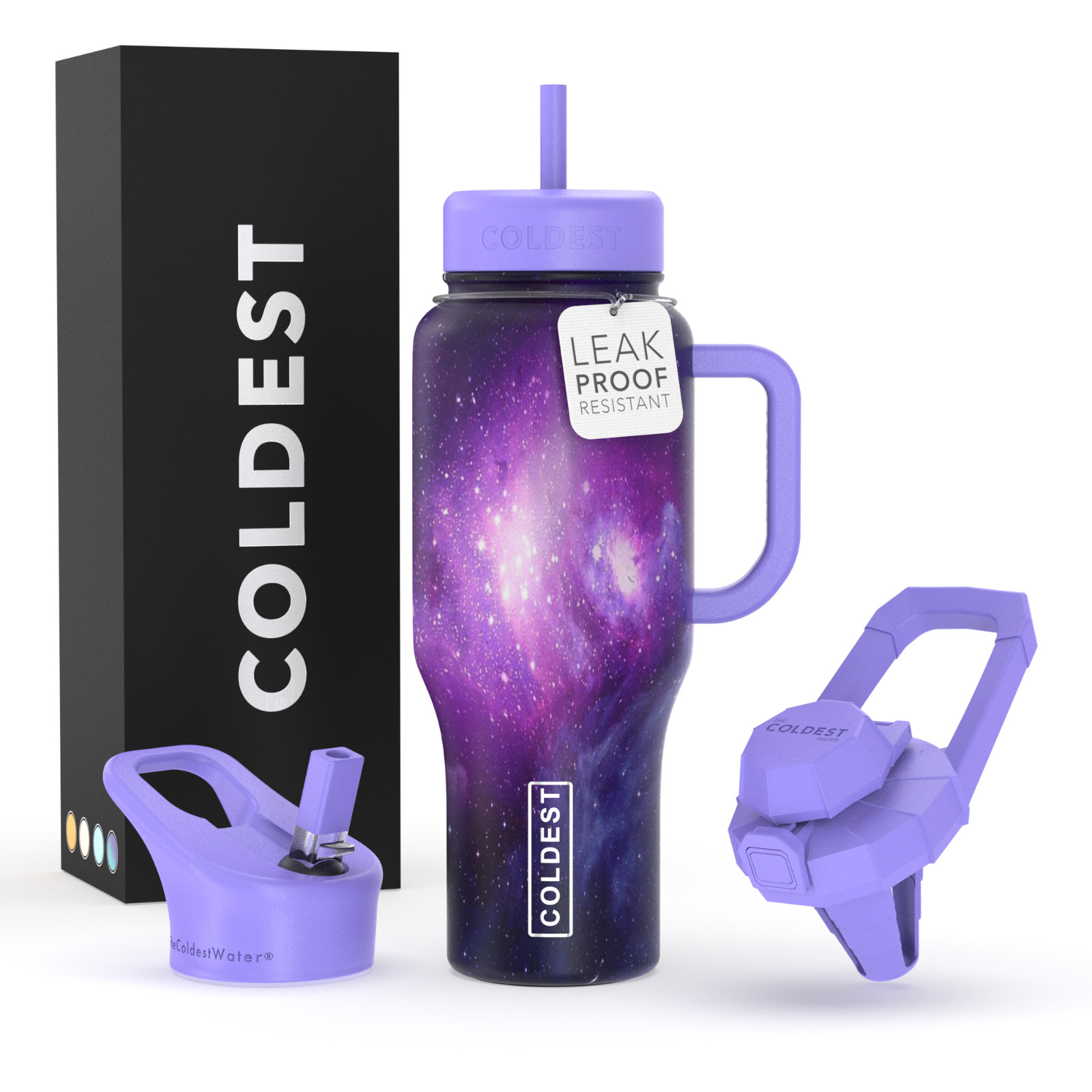 Coldest Shaker With Handle 36+ Hours Cold No Sweat Technology 3 Lids- 36oz
