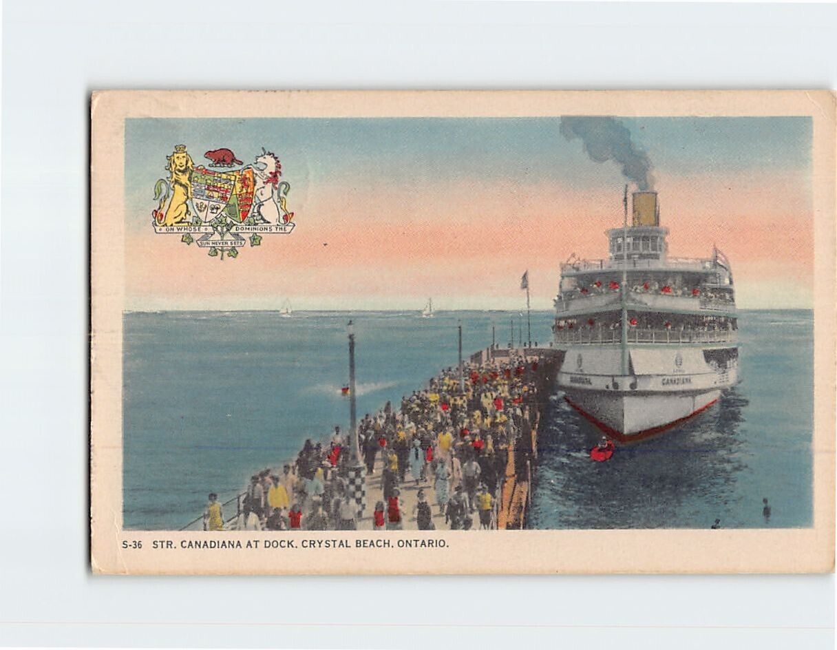 Postcard Str. Canadiana At Dock Crystal Beach Canada