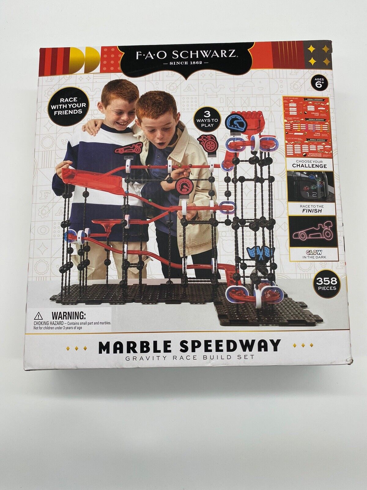 FAO Schwarz Marble Speedway Gravity Race Build Set PRE OWNED