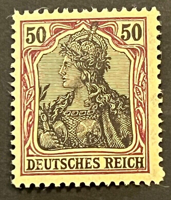 Travelstamps: 1915 Germany Germania Stamps Mi 91 Definitive 50pf Mint MNH OG