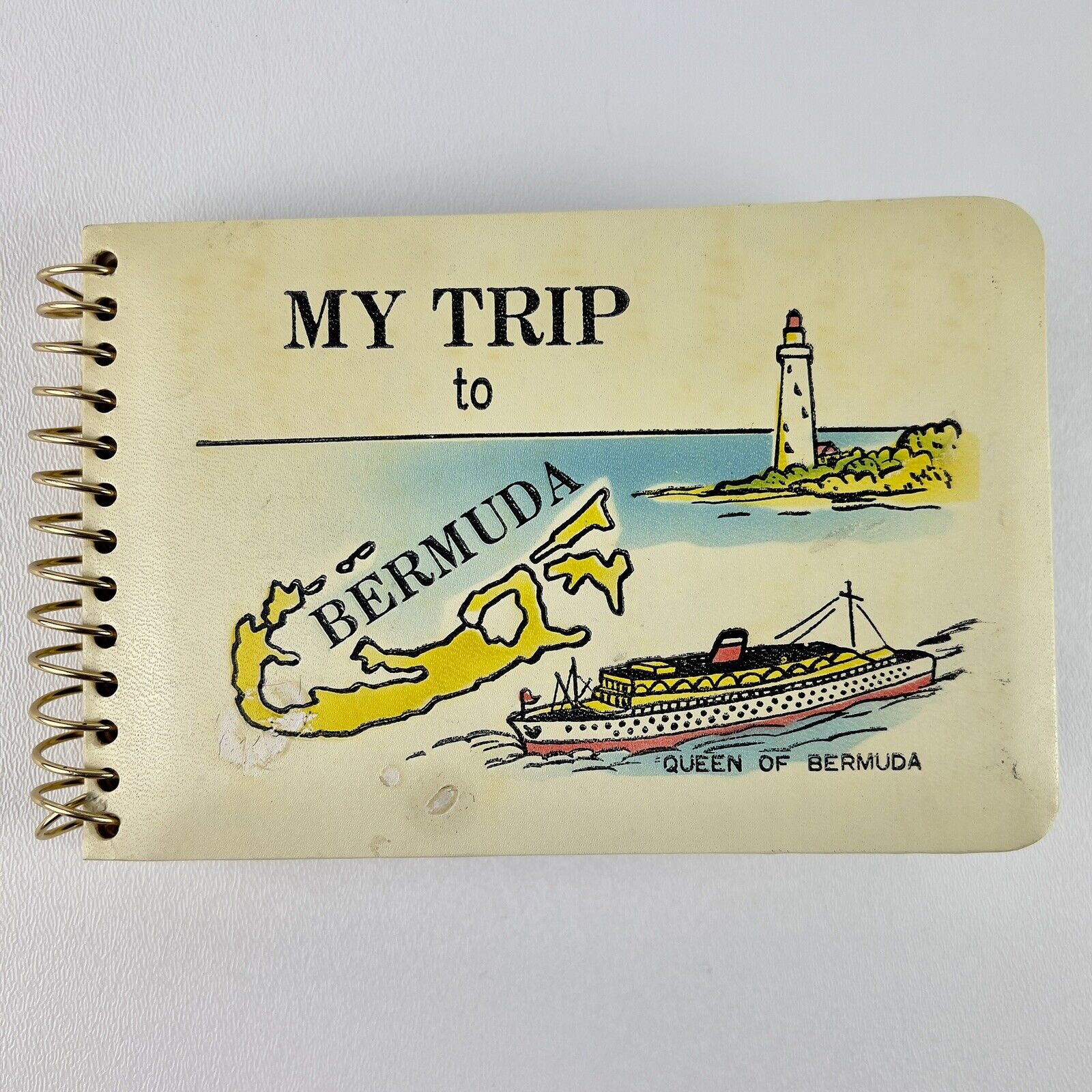 1967 Bermuda Vacation Vintage Scrapbook Postcards Journal Entries Sight Seeing