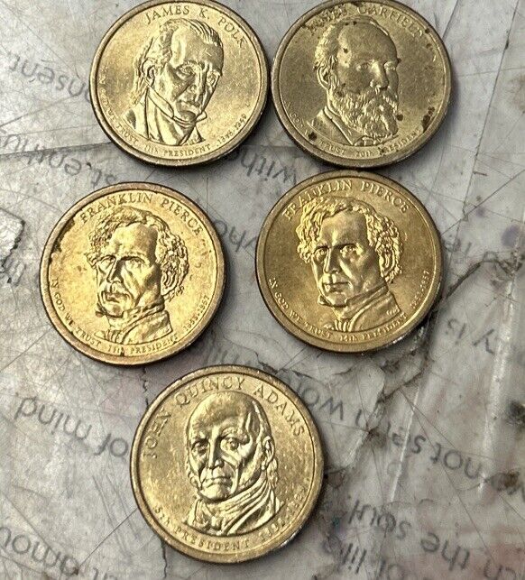 Lot of 5 Historic Presidential “Golden\