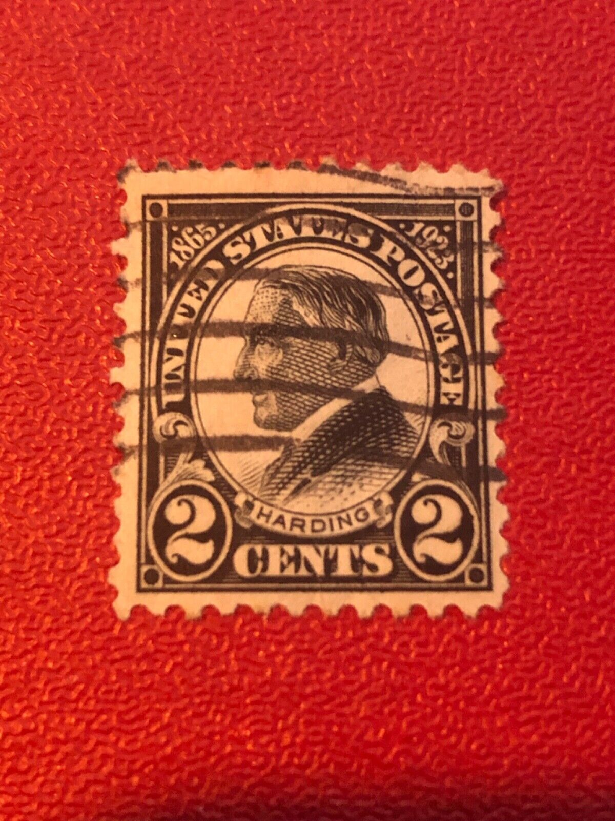 Antique   1923  2 cent USA Warren Harding postage stamp Perf.11