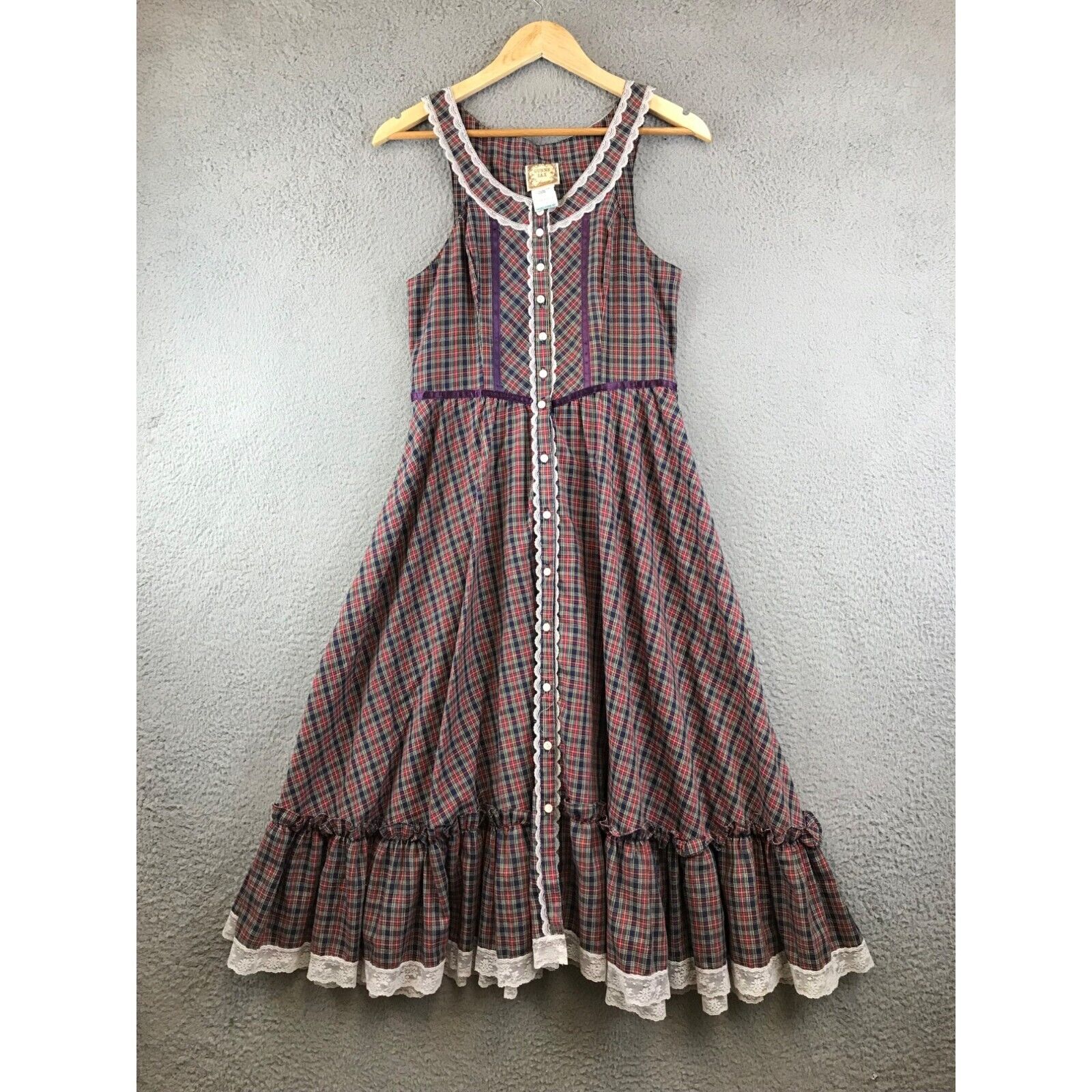 Vintage Gunne Sax by Jessica San Francisco Plaid Dress size 9