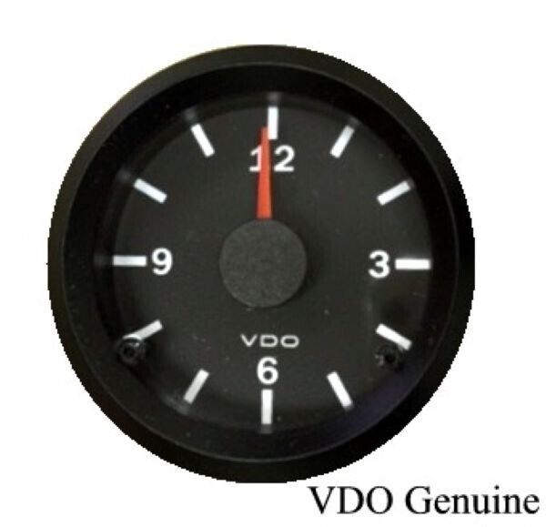 VDO gauge clock, genuine Cockpit 370-155, 2-1/16\