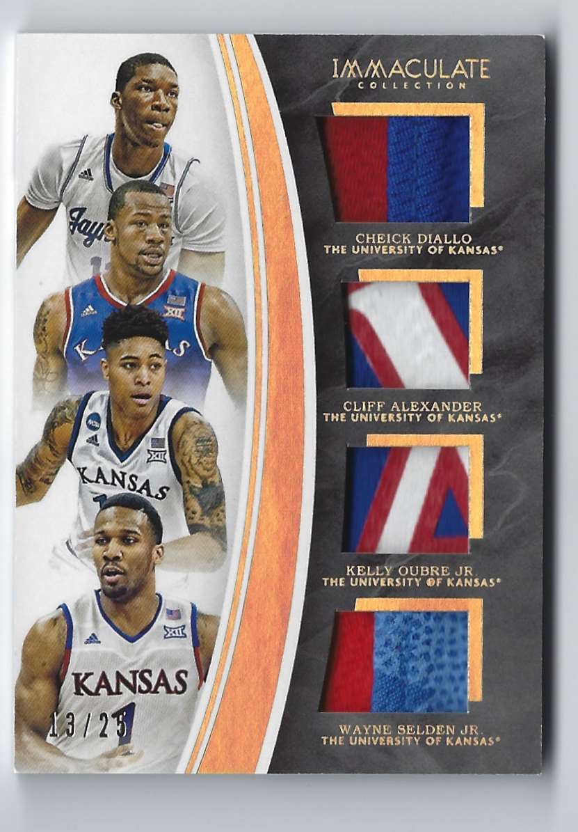 2016-17 Immaculate Collection Collegiate Quads Materials Prime Cheick