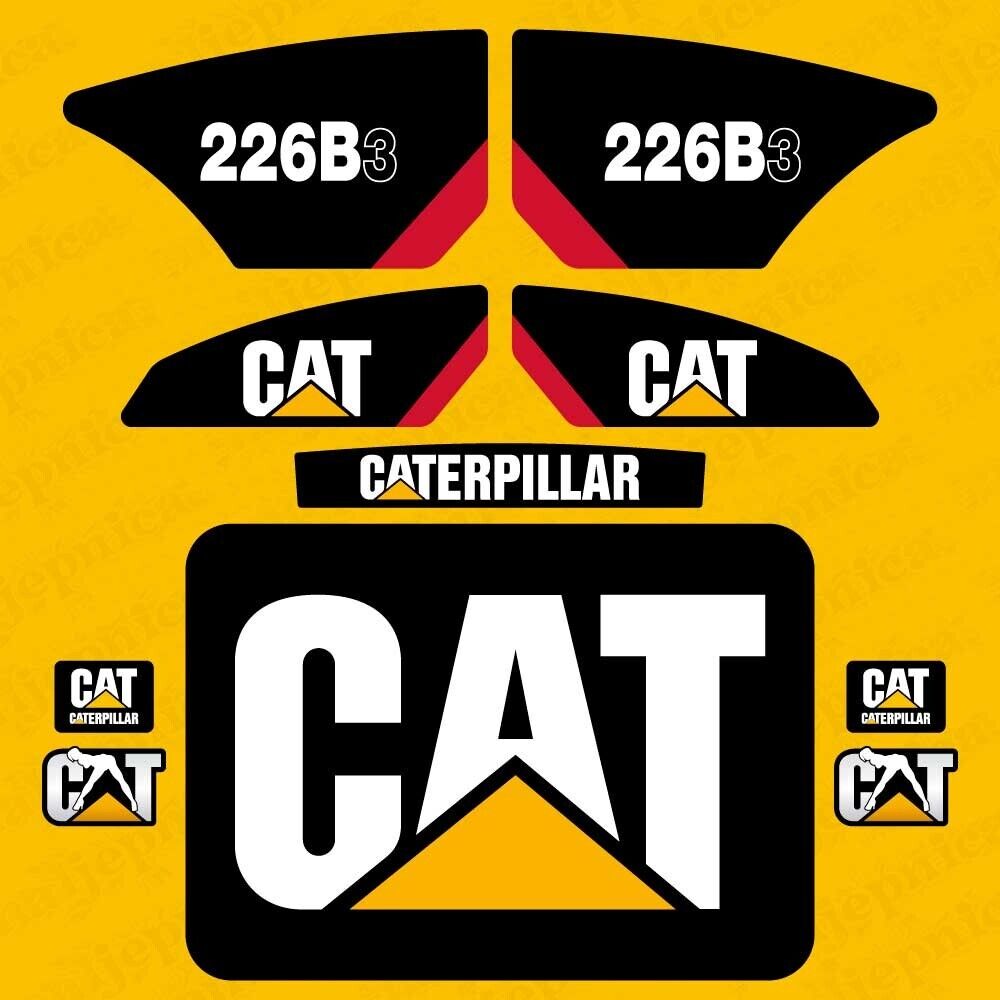 Caterpillar CAT 226B3 Skid Steer replacment decal set