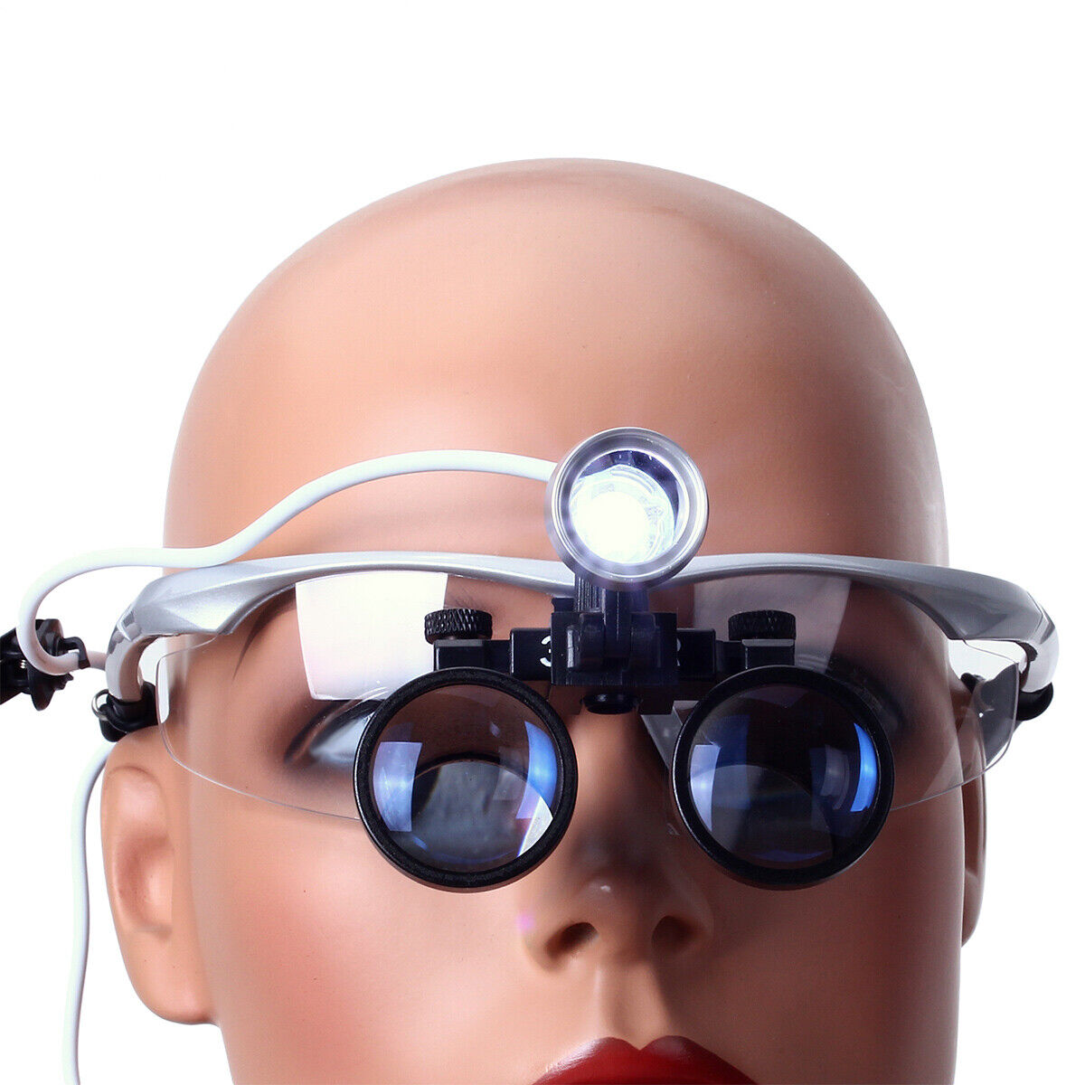 Dental Surgical Binocular Loupe Magnifier Glasses Dentisit 3.5X-R LED Head Light