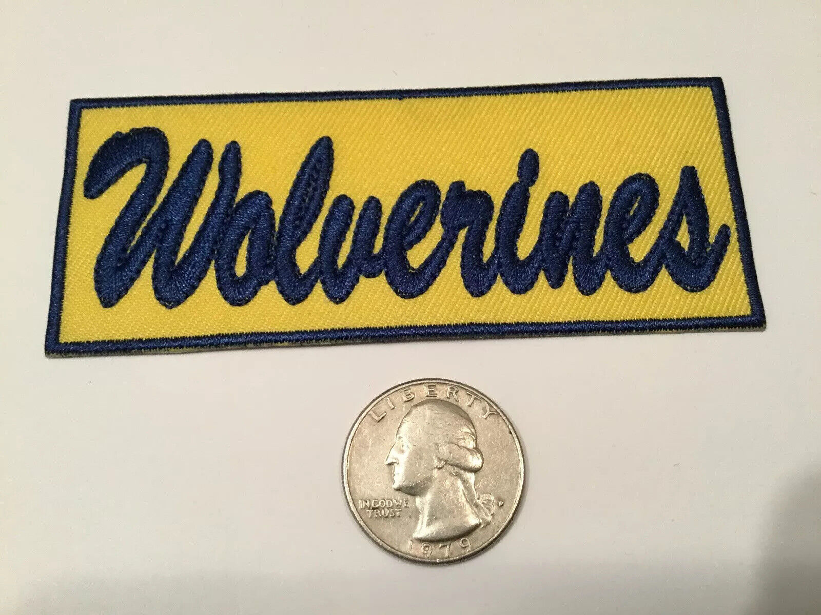 The University Of Michigan Wolverines Vintage Embroidered Iron On Patch 4” X 1.5