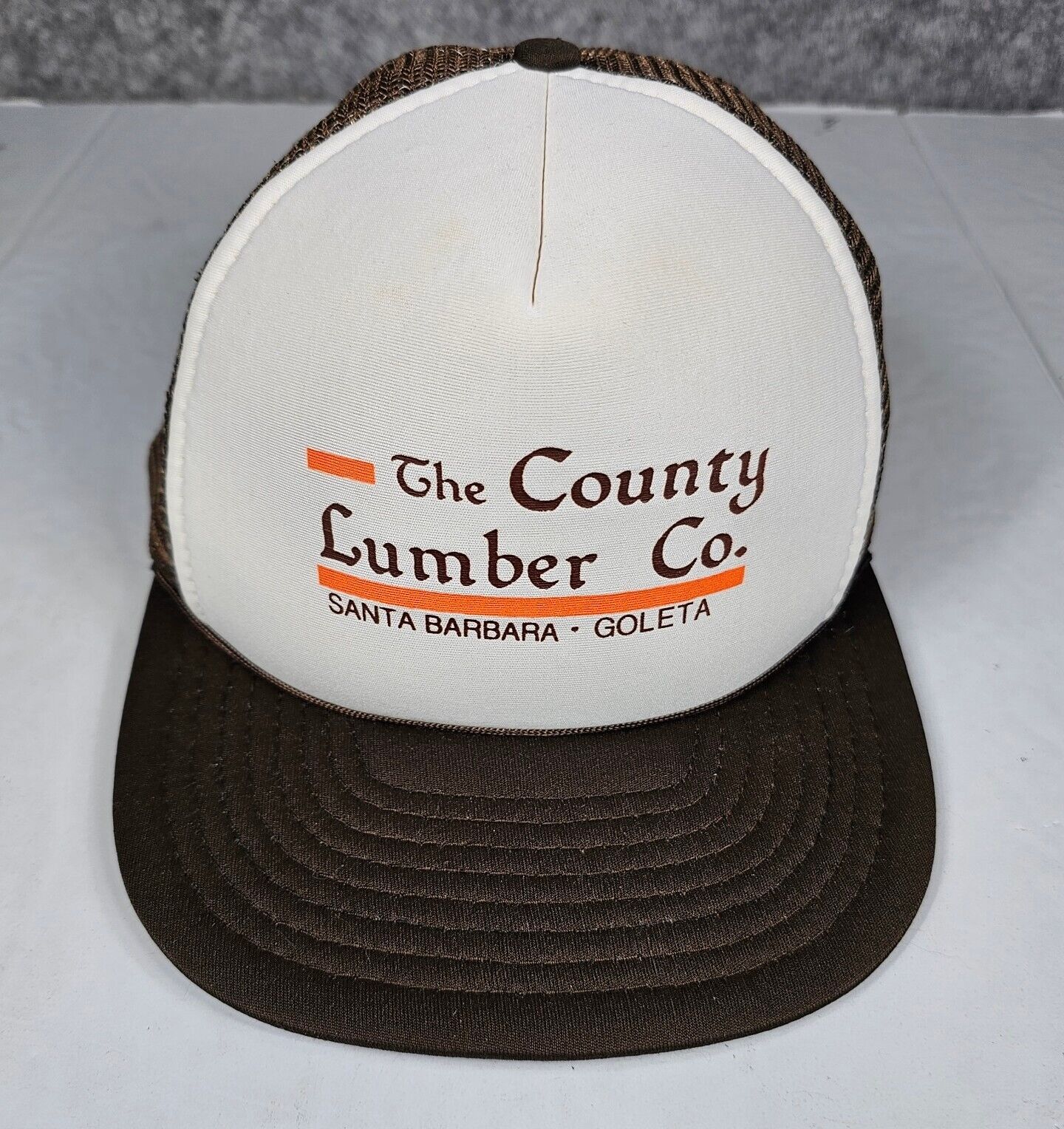 VINTAGE The County Lumber Co. Santa Barbara Goleta CA Snapback Trucker Hat