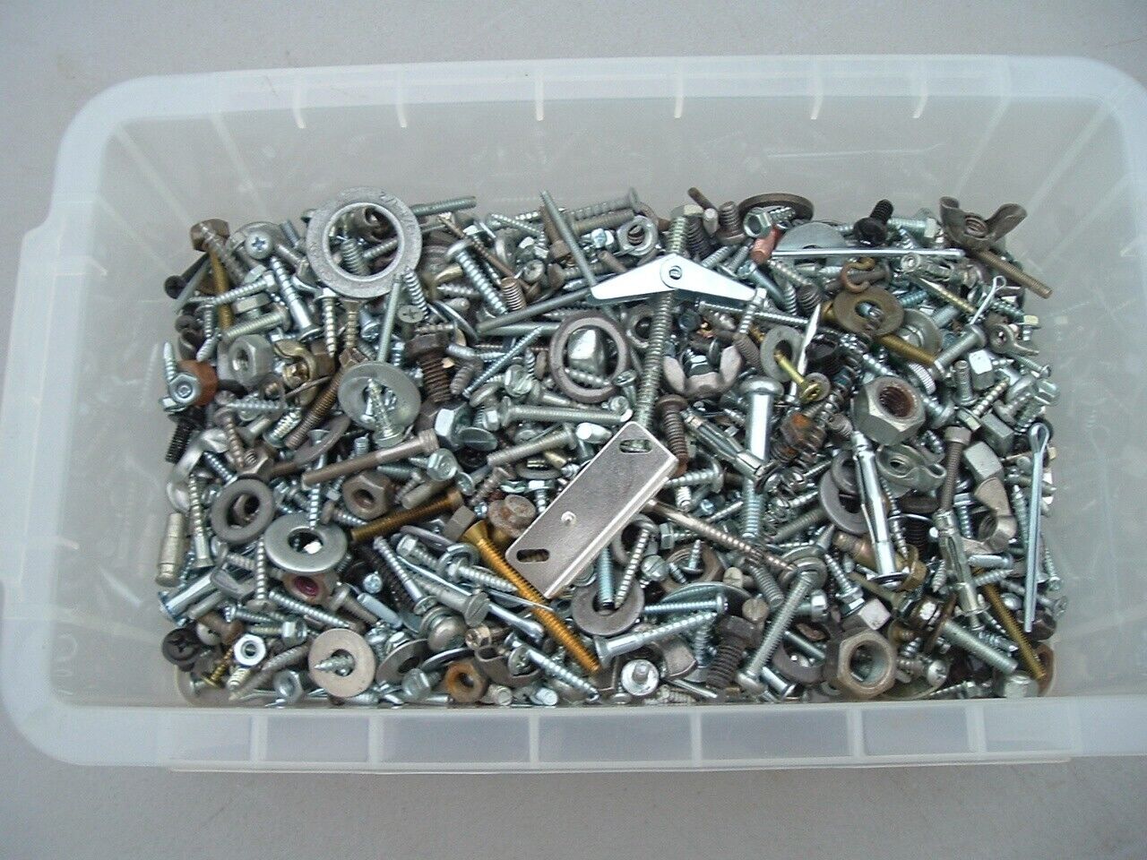 10 Lbs Assorted Screws Steel Hardware Vintage Bolts Fasteners Washers Hooks Nuts