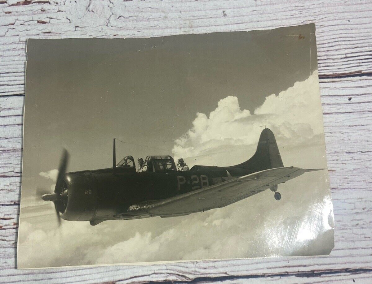 VTG Original WWII Pacific Navy Douglas SBD Dauntless Dive Bomber P-28 Photo