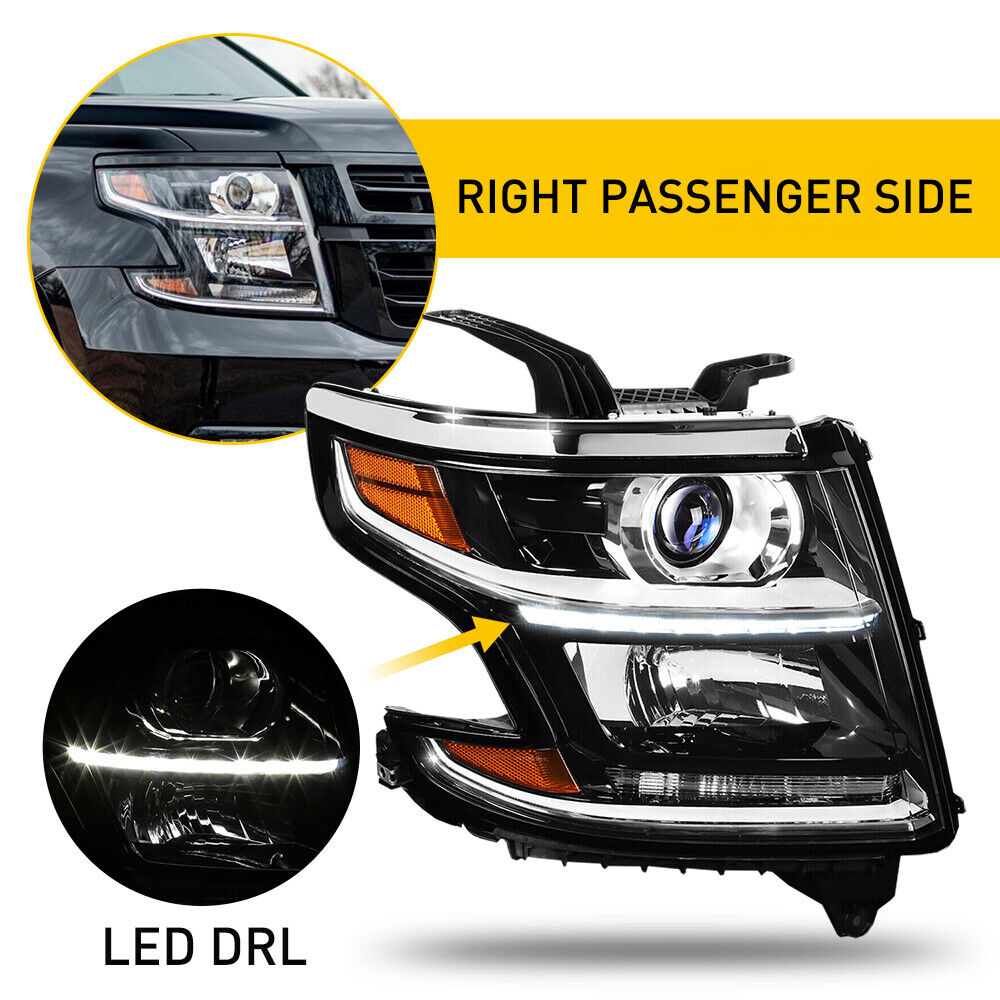 For 2015-2020 Chevrolet Tahoe Suburban Headlight Lamp Right Passenger Waterproof