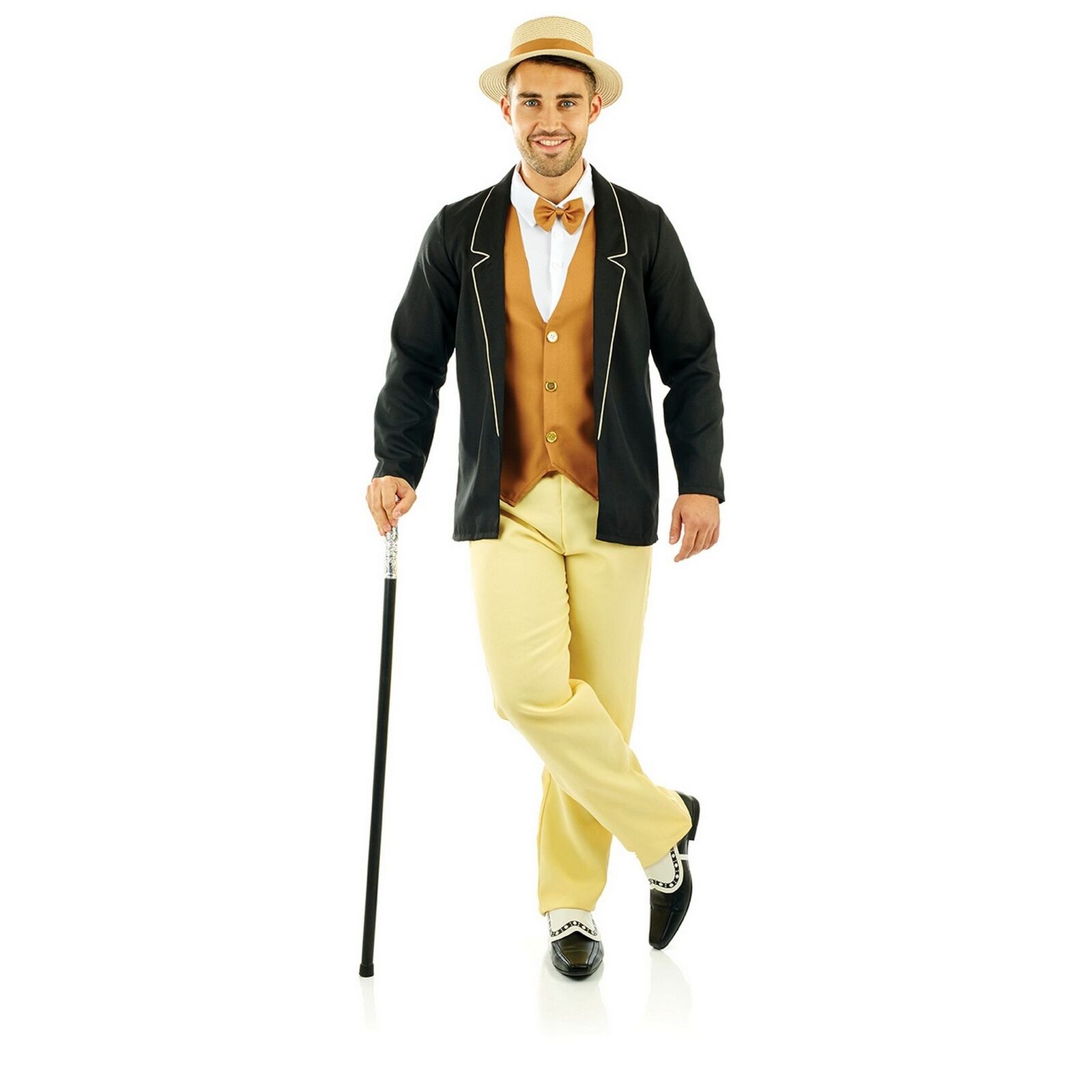 Men`s Roaring 1920s Gentleman Suit M - XL Adult Great Gatsby Costume Halloween