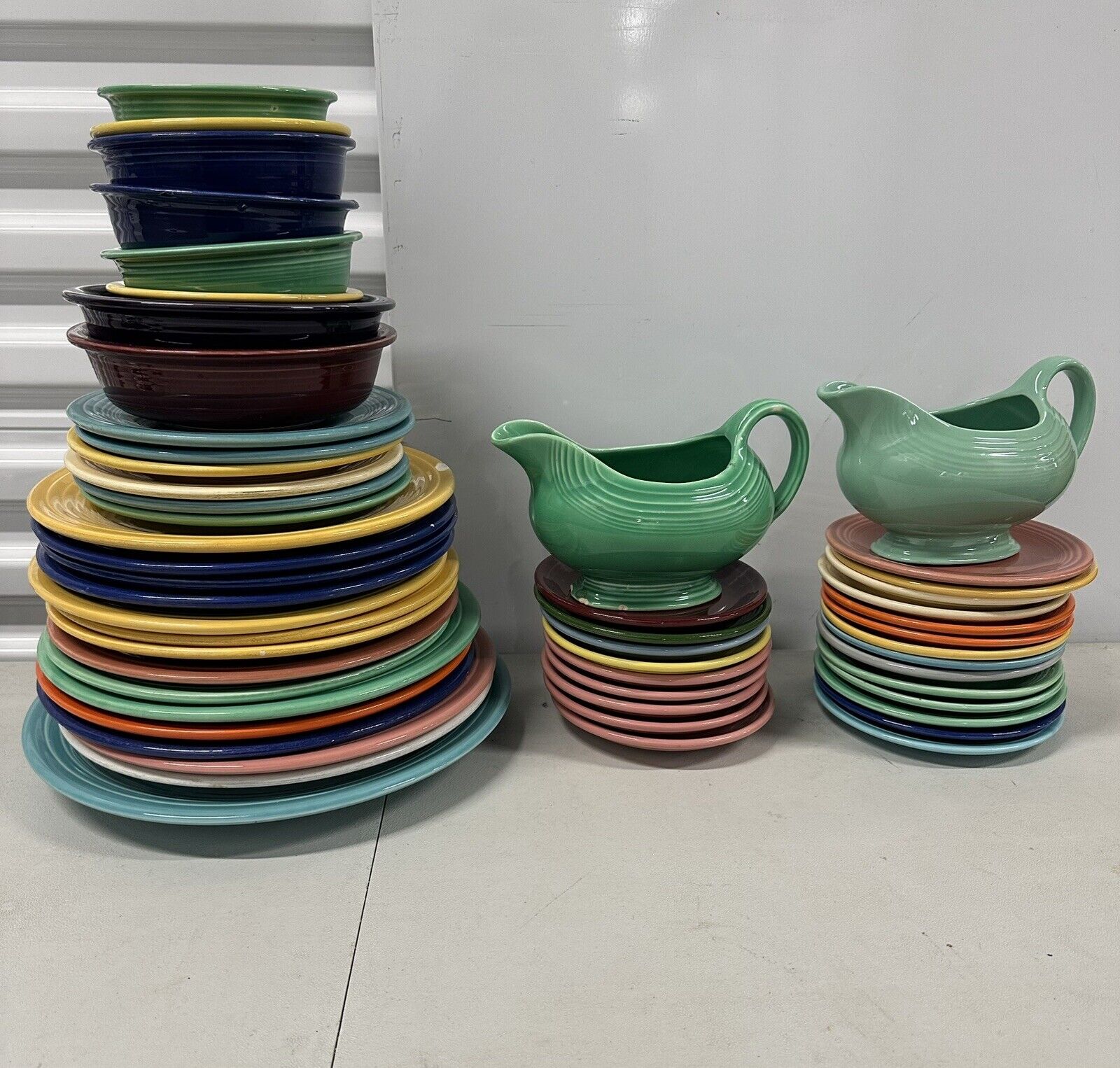 Fiestaware 54-piece dinnerware set, plates, bowls, gravy boats