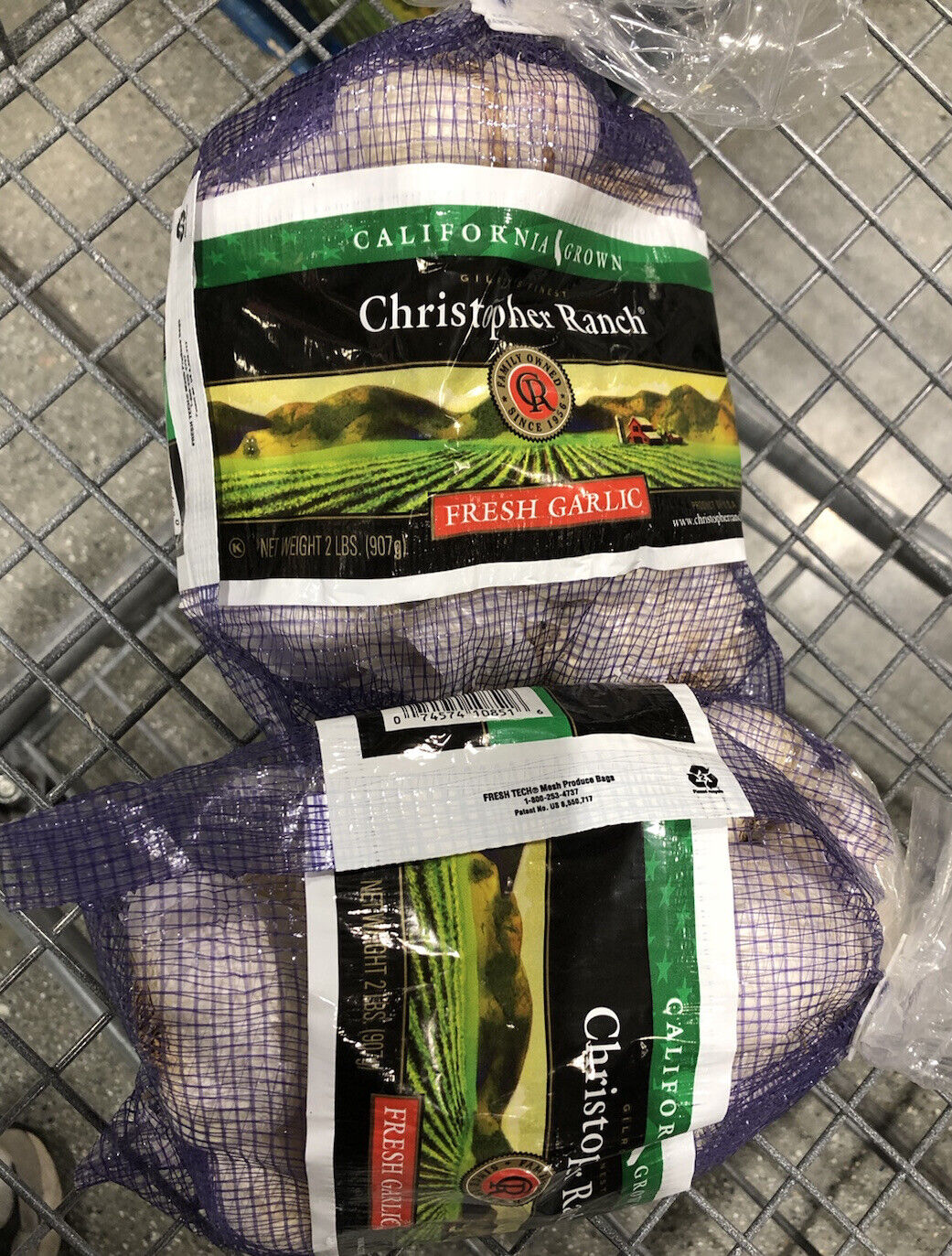 FRESH Gilroy Garlic California Heirloom USA Grown 2 lbs Of 2 Bags Package 03/23