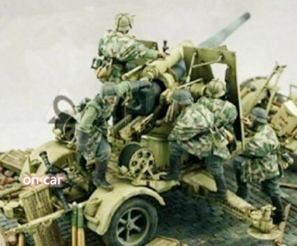 1:35 resin figure model Five German artillery soldiers Unassembled Unpainted