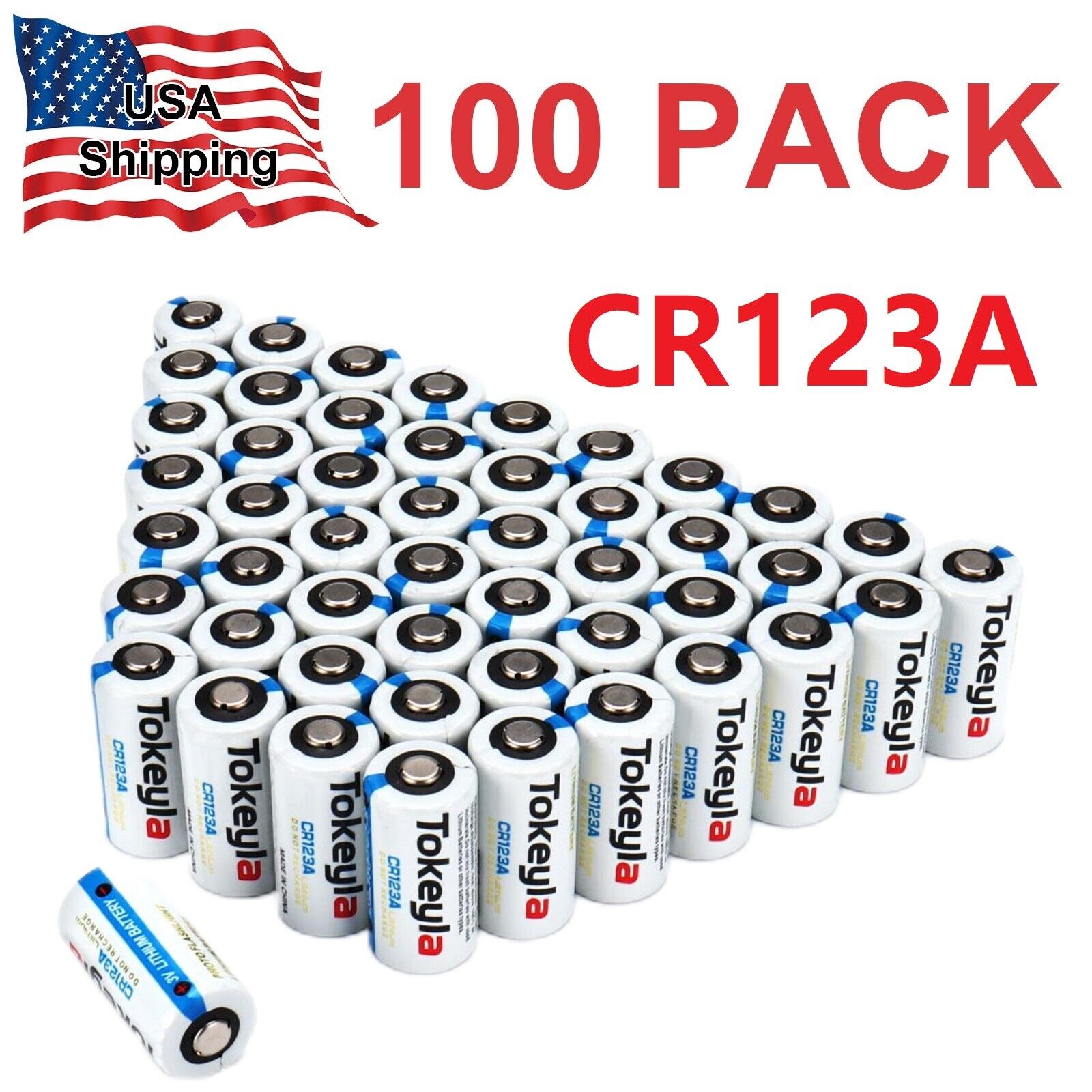 Lot 2-100 Pack 1500mAh Lithium Battery CR123A 123A 3V Non Rechargeable Batteries