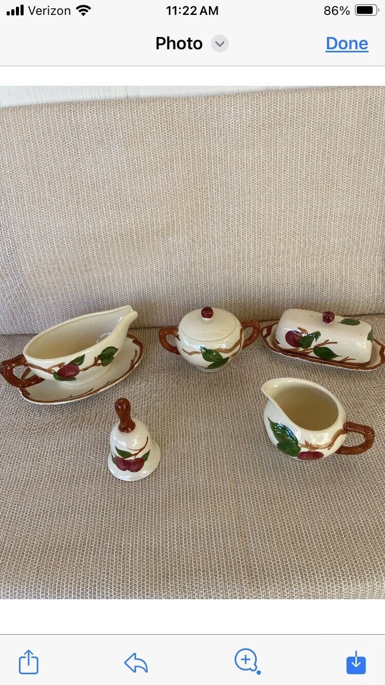 145 Piece Vintage Franciscan Apple Pattern Dinnerware Hand Painted USA England