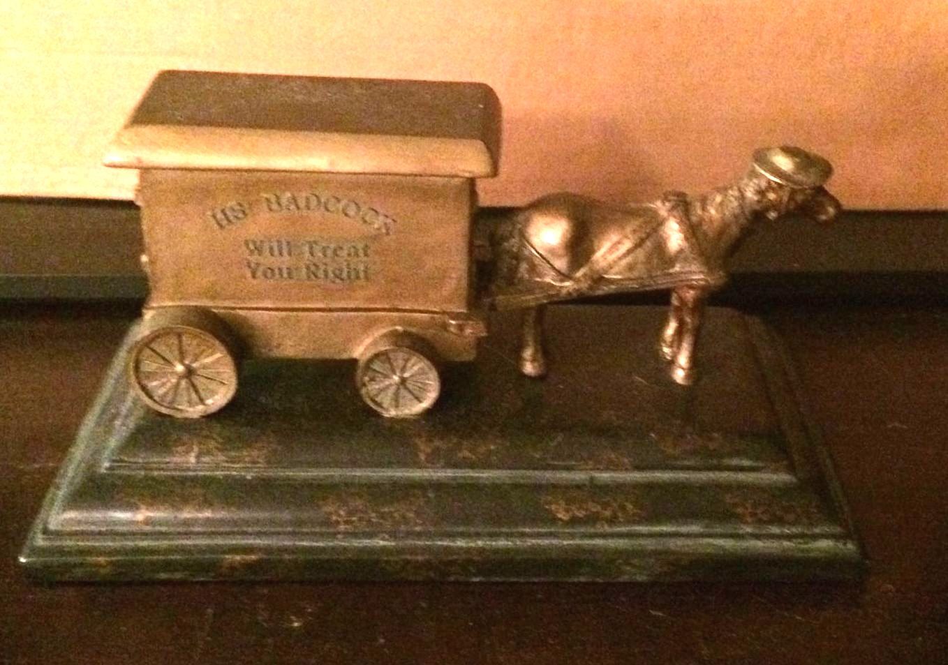 H.S Badcock 100 YEAR ANNIVERSARY Paperweight Model Figurine Horse Wagon 