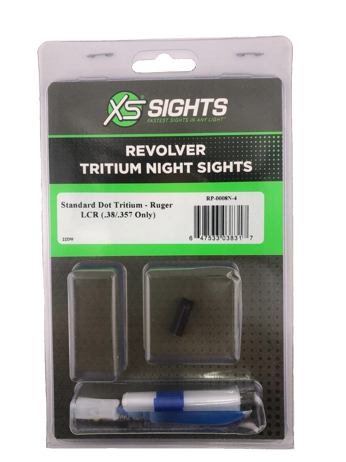 XS Sight Systems Standard Dot Night Sights for Ruger LCR (.38/.357 Only)