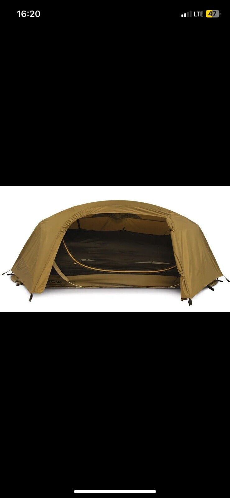 Catoma Wolverine EBNS 1 Person Tent Bednet And Rainfly Combo In Coyote Brown