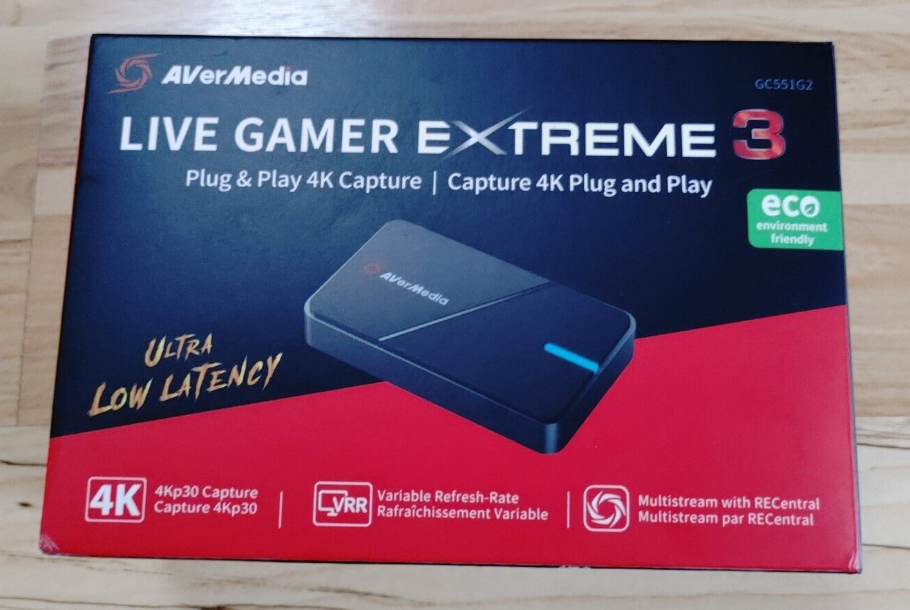 4K Capture Card for Gaming AVerMedia GC551G2 Live Gamer Extreme 3 Plug and Play