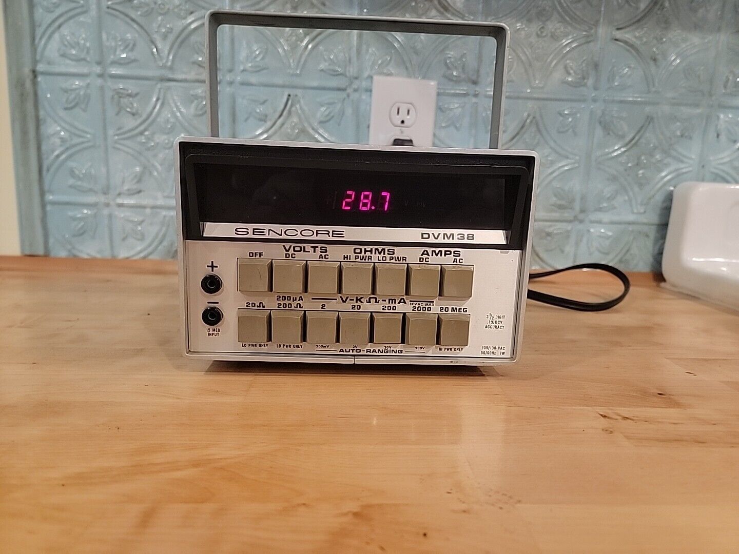 Vintage Sencore DVM 38 DVM38 AC/DC Digital Voltmeter Volt Meter Multimeter NICE