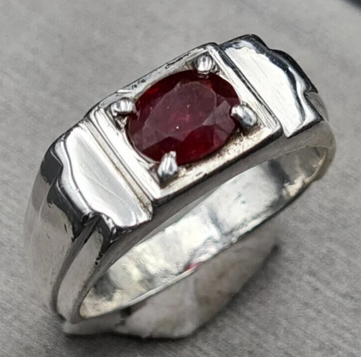 Natural Unheated Untreated Ruby Ring Afghanistan Ruby beautiful Pigeon blood