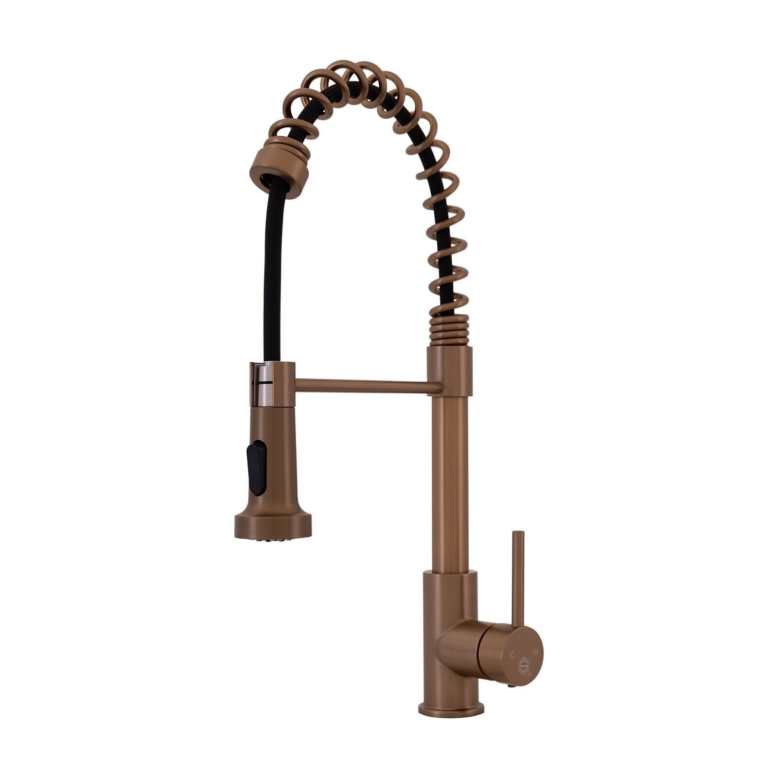 Copper Kitchen Faucet with Pre-Rinse Spring Pull-Down and Towel Bar KF120-C