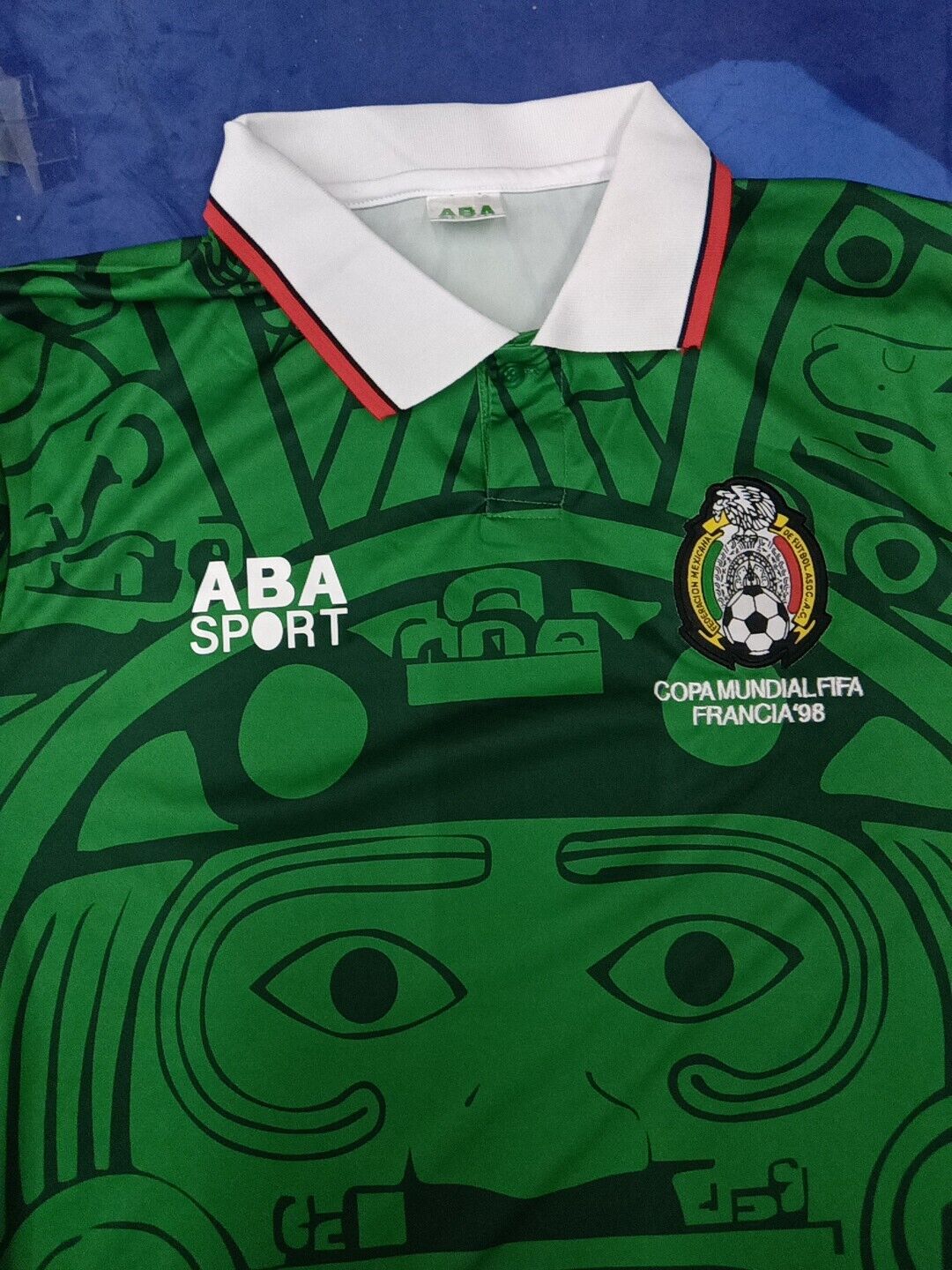 Mexico Vintage Retro Soccer World Cup Jersey 1998 Men\'s 2XL ABA Sports Kit 
