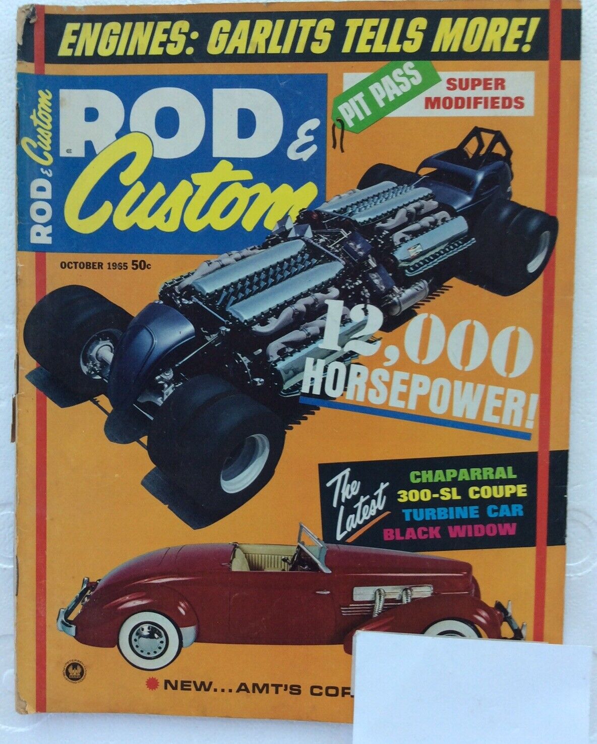 Rod & Custom Magazine October 1965 Cox Chaparral Slot Car Don Garlits Engines