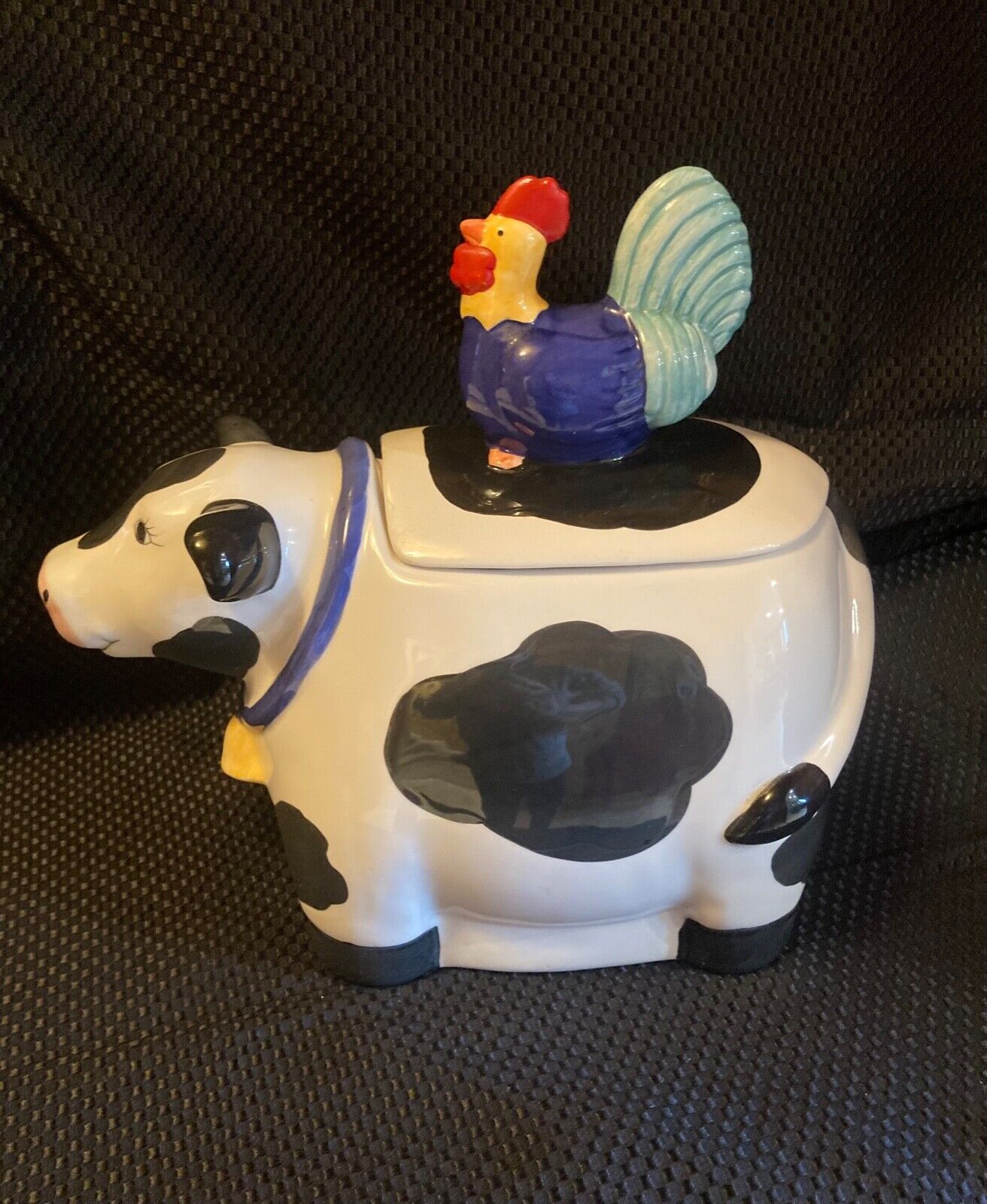 COW VINTAGE COW COOKIE JAR COLLECTION and T-POTs MOTHER'S DAY Wedding Gift B&W
