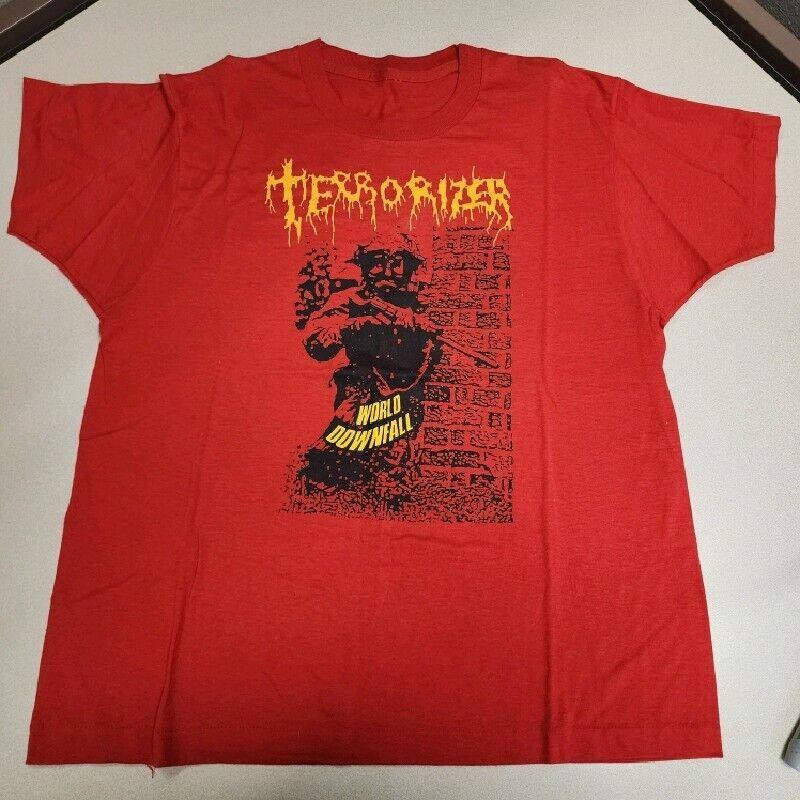 Terrorizer World Downfall T-Shirt Vintage 80s T Shirt Death/Grind Metal OG Rare