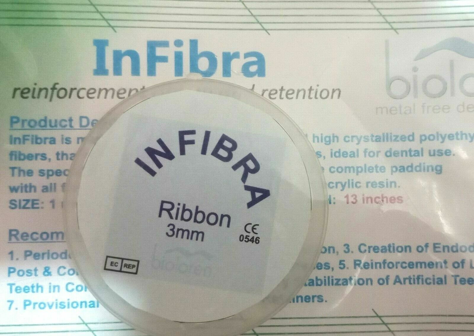 Dental Glass Fiber Splint (3mm) impregnated Light Cure Bioloren InFibra Fiber