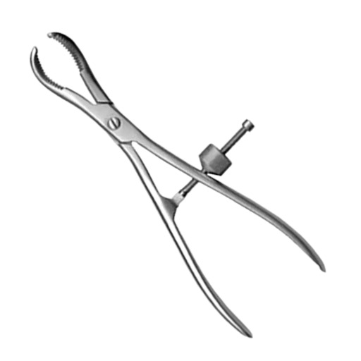 Bone Reduction Forceps, with Speed Lock, Curved, 9\