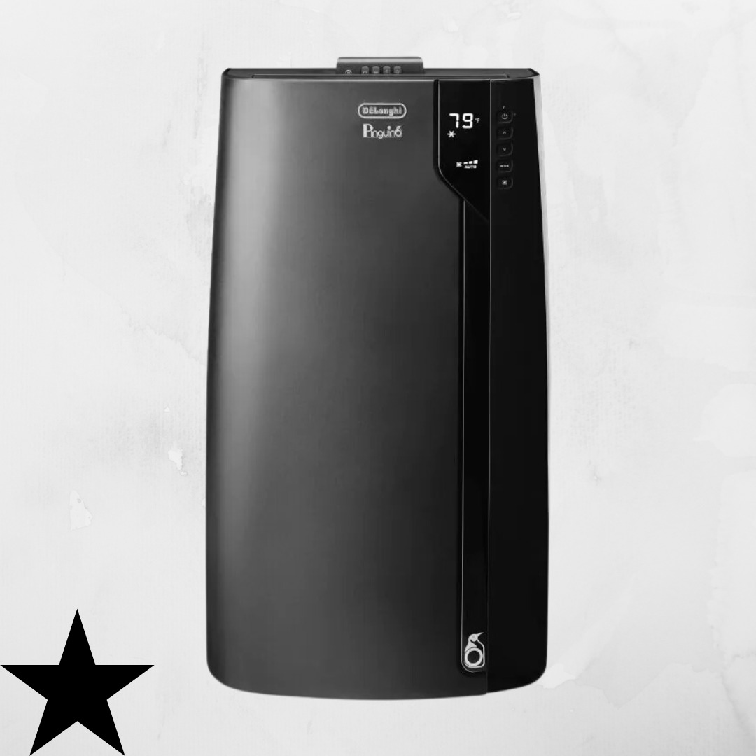 Delonghi PACEX370LN-6ALBK Pinguino Portable Air Conditioner, Black