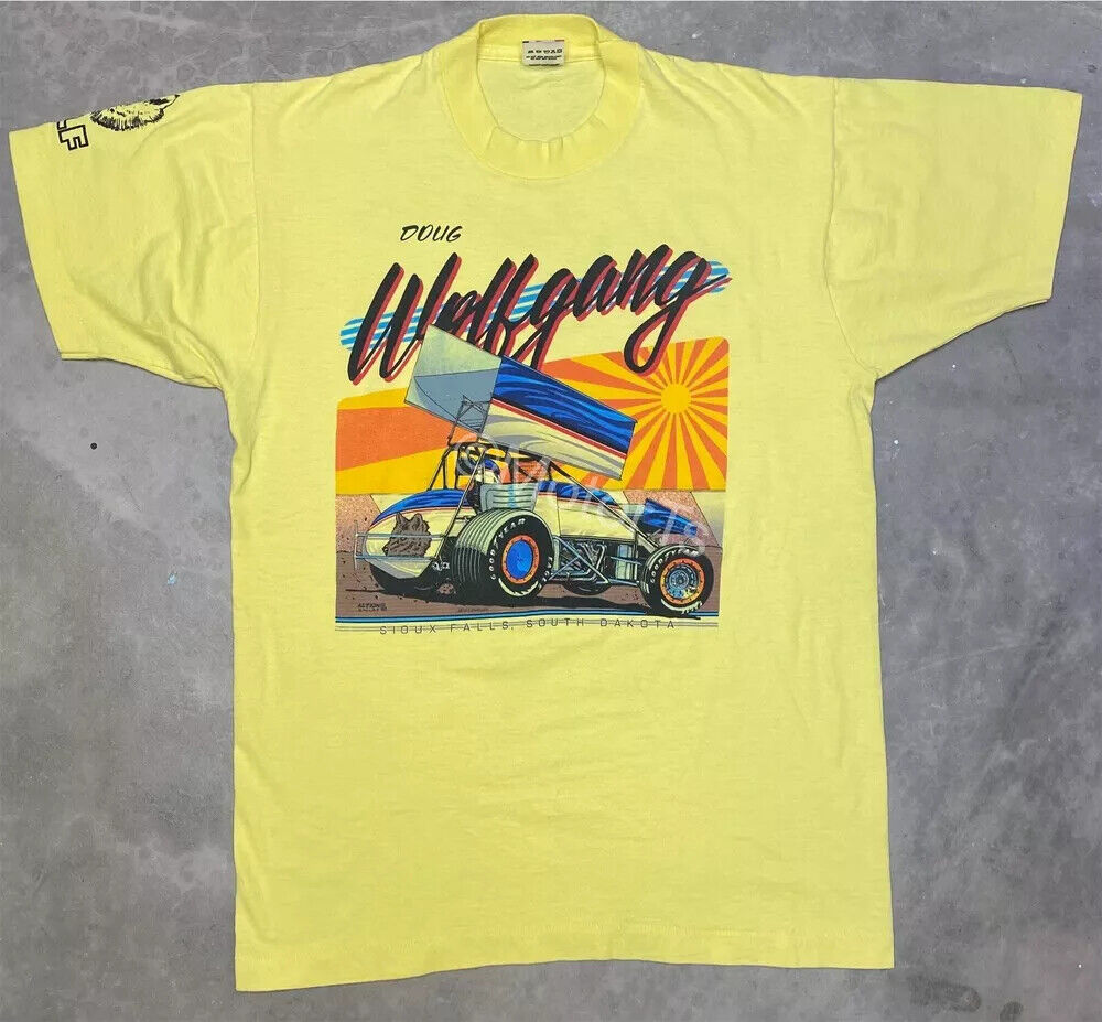 Rare Vintage 1988 Doug Wolfgang “The Wolf” Sprint Car Tee - S-5XL