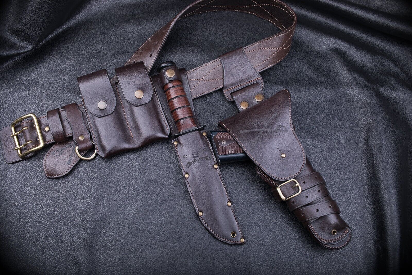Colt 1911 Custom Made Leather Holster | Vintage Look | Unique Design Retro Style