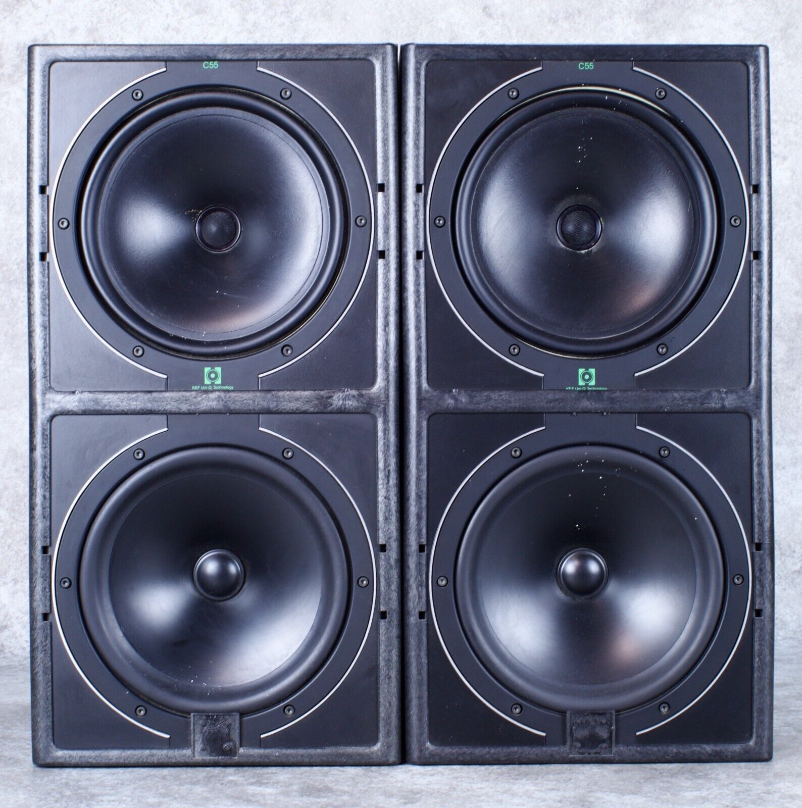 KEF C55 Main Speakers Tested & Working No Covers