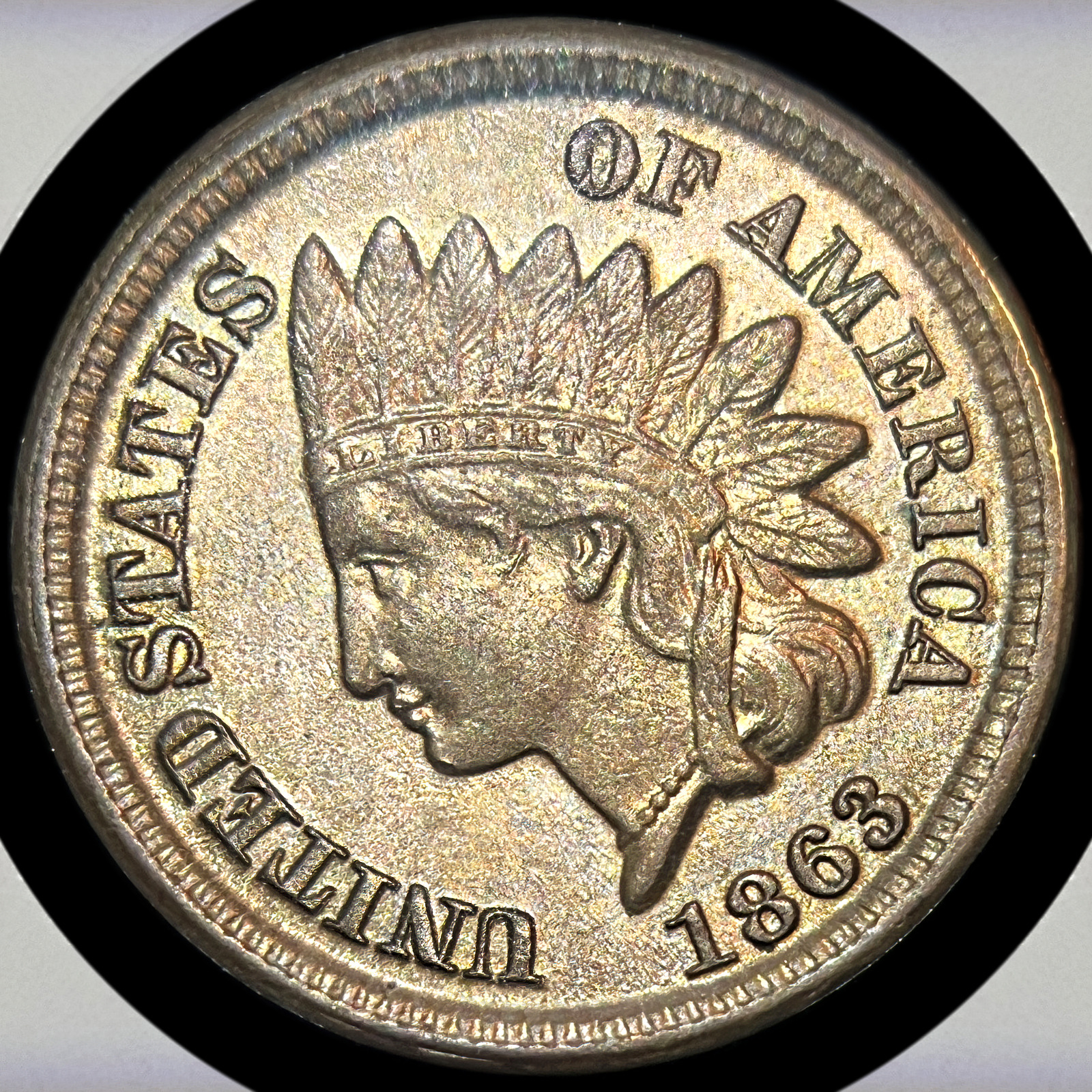 1863 CN Indian Head Cent_ SUPERB GEM BU, Original Condition_ [JX-761]
